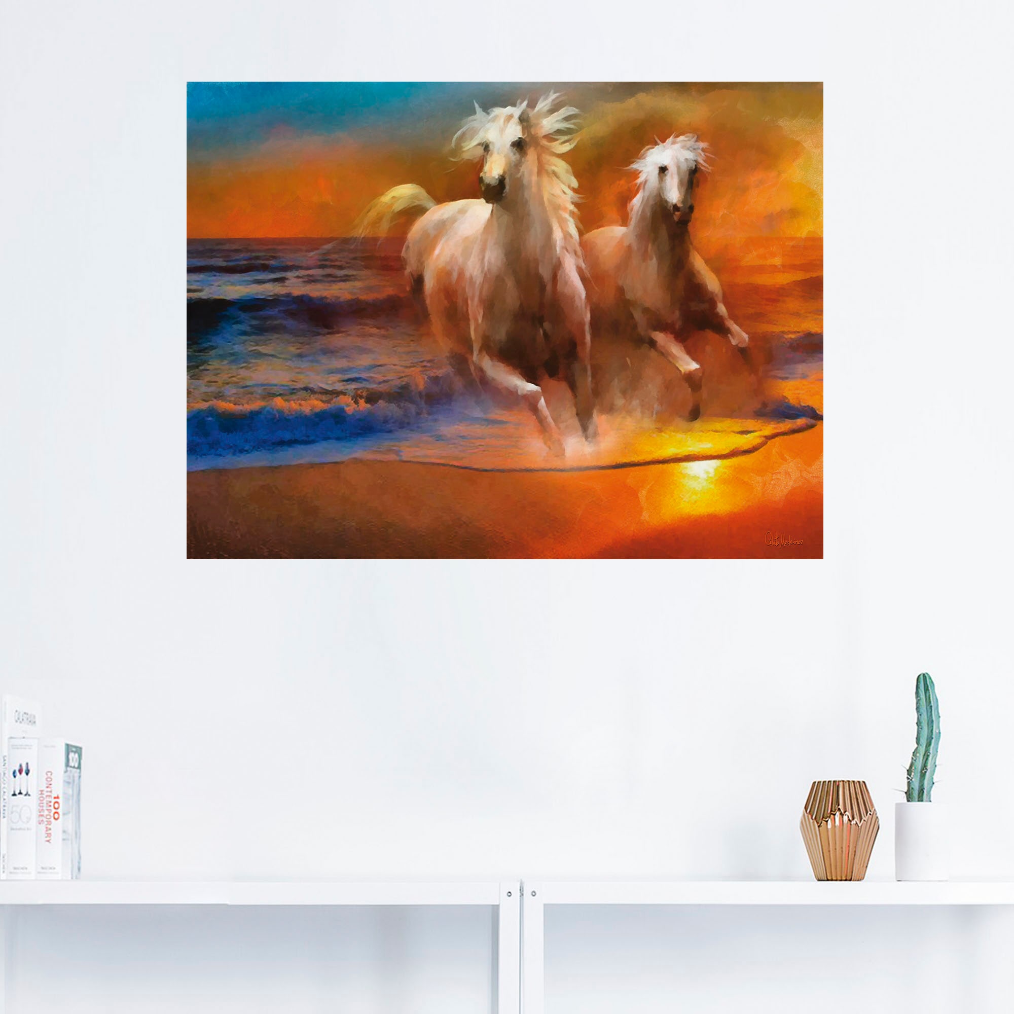 Artland Wandbild »Rennende Pferde«, Pferdebilder, (1 St.), als Alubild, Leinwandbild, Wandaufkleber oder Poster in versch. Größen