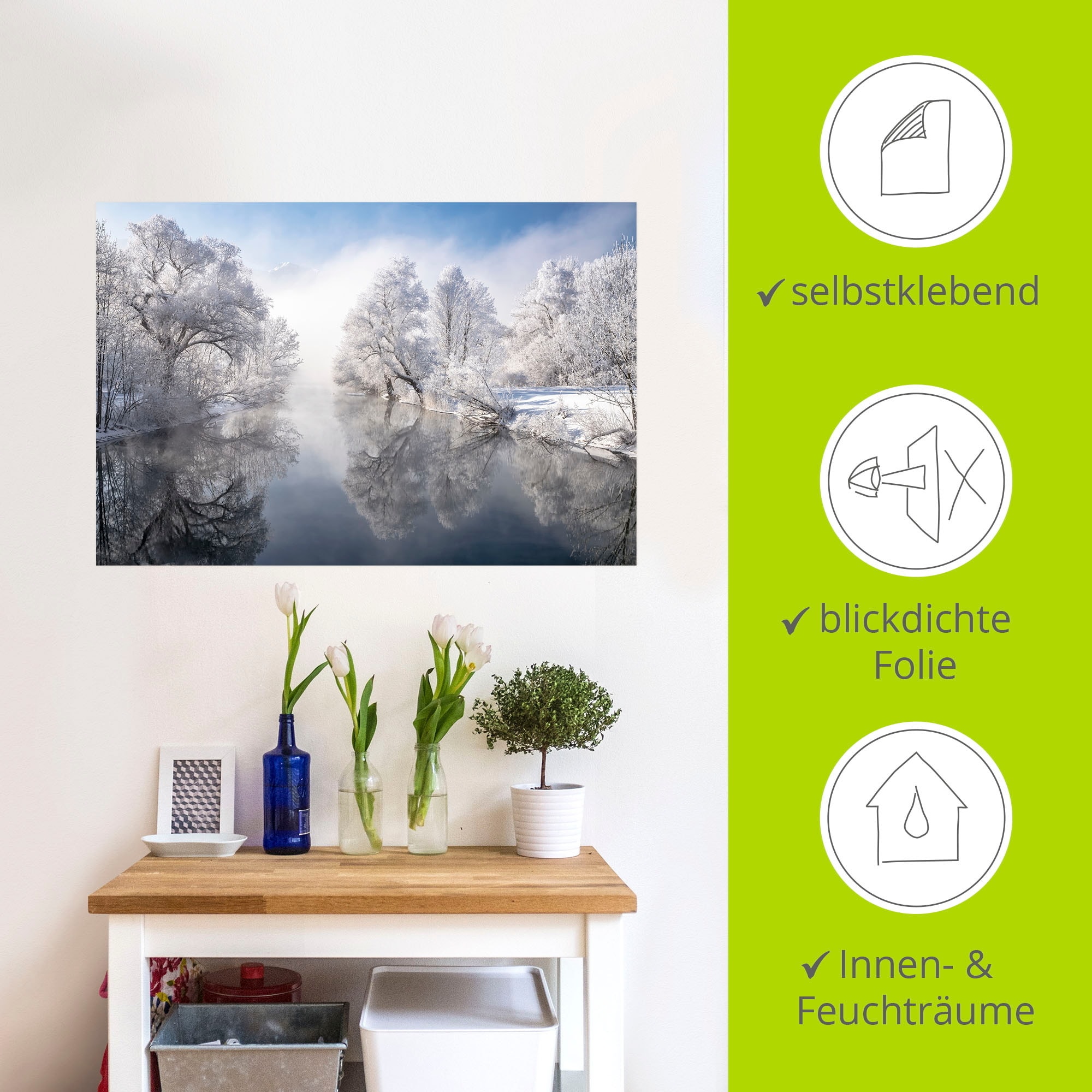 Artland Wandbild »Winter in Oberbayern«, Seebilder, (1 St.), als Leinwandbild, Poster, Wandaufkleber in verschied. Größen