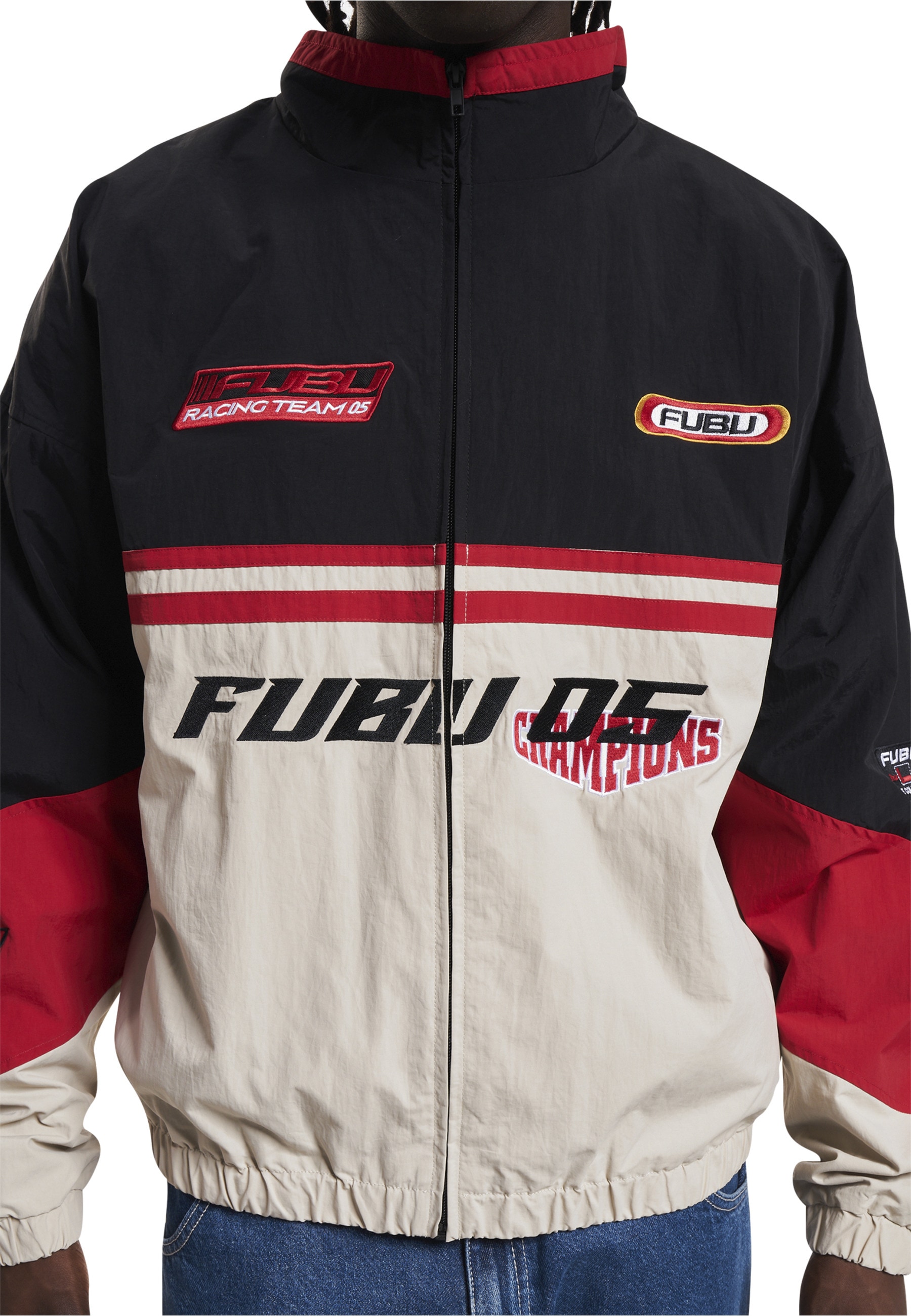 Fubu Trainingsjacke »Fubu Herren FM233-003-2 FUBU Corporate Track Jacket« 1 Stk. tlg. ohne Kapuze