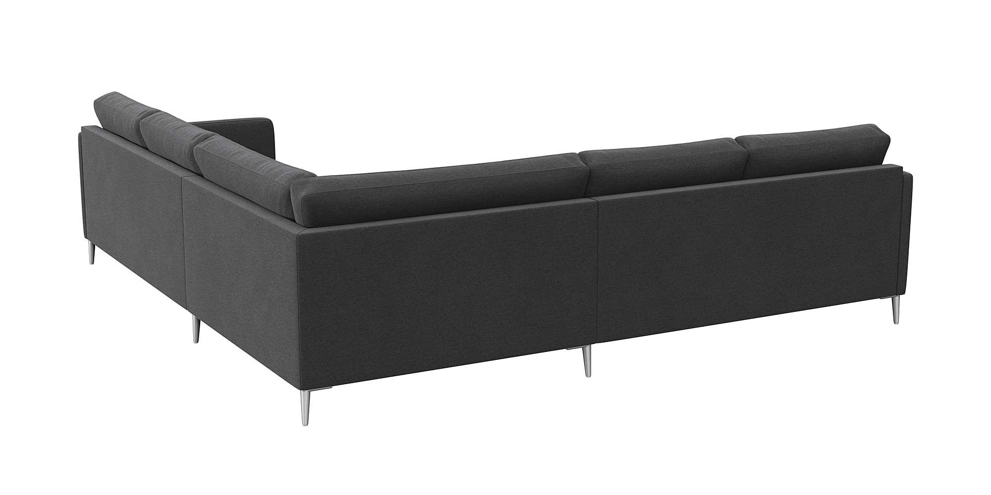 FLEXLUX Ecksofa »Fiore, gleichschenklig, bequem durch hochwertigem Sitzaufbau«, schmale Armlehnen, super Sitzkomfort durch Kaltschaum, Füße Alu