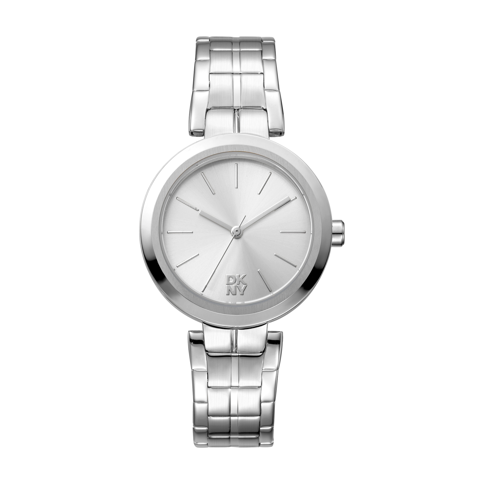 DKNY Quarzuhr »Downtown Midi« Armbanduhr, Damenuhr, Edelstahlarmband, analog