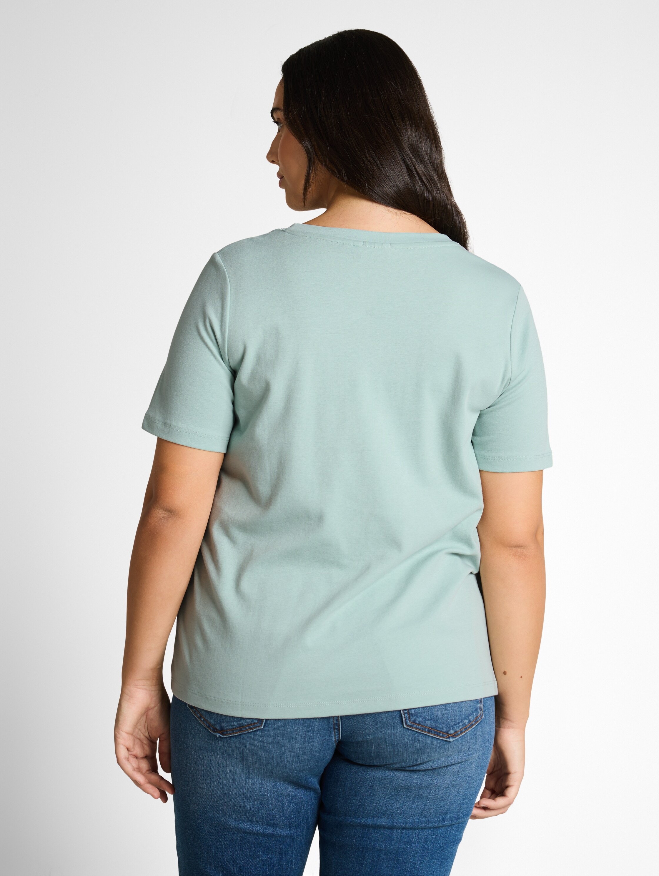 TOM TAILOR PLUS T-Shirt mit Glitzer-Print