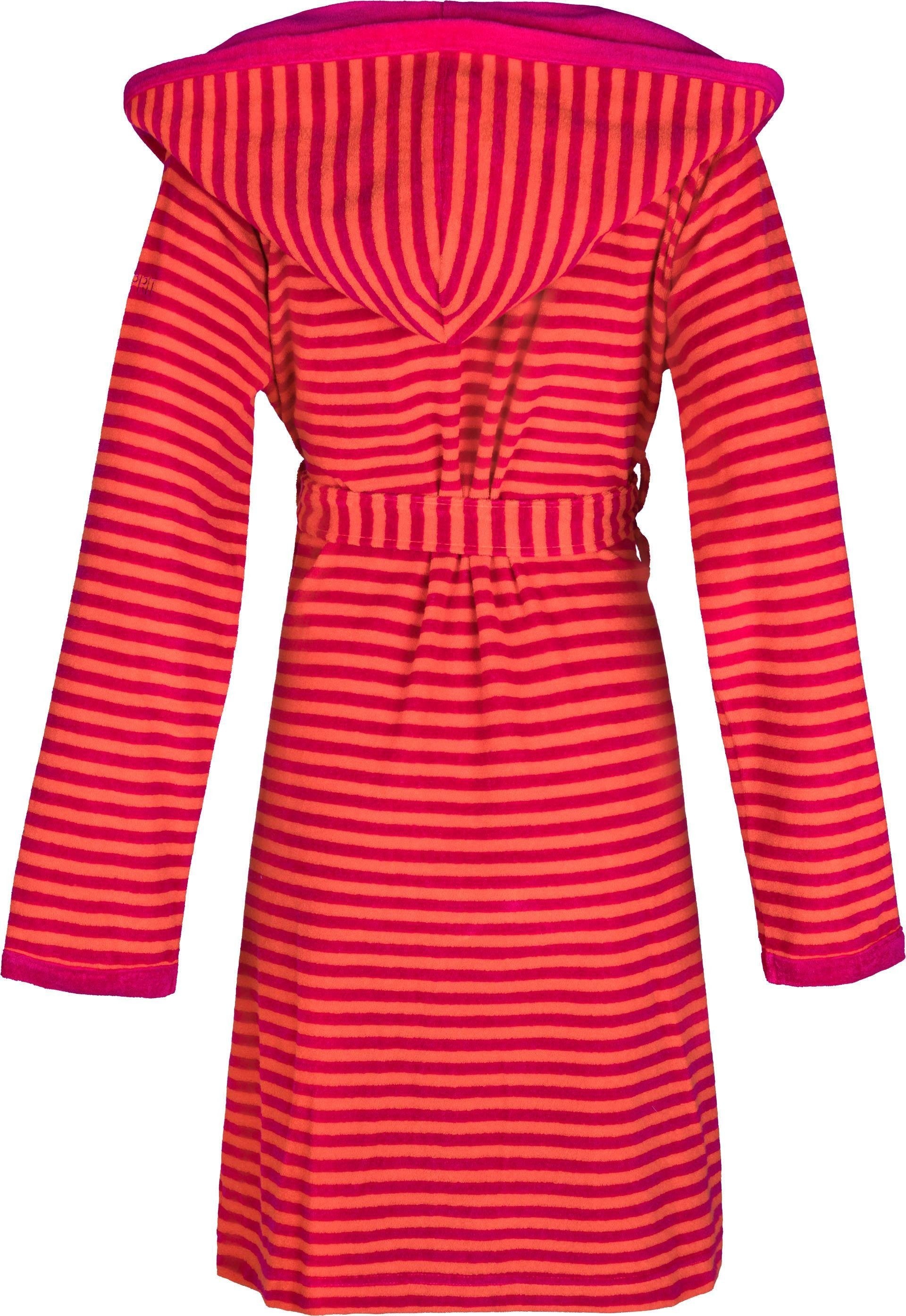 Esprit Damenbademantel »Striped Hoody, ideal für Sauna & Spa, Hotelbademantel, Morgenmantel«, (1 St., mit Gürtel), mit Kapuze, gestreift
