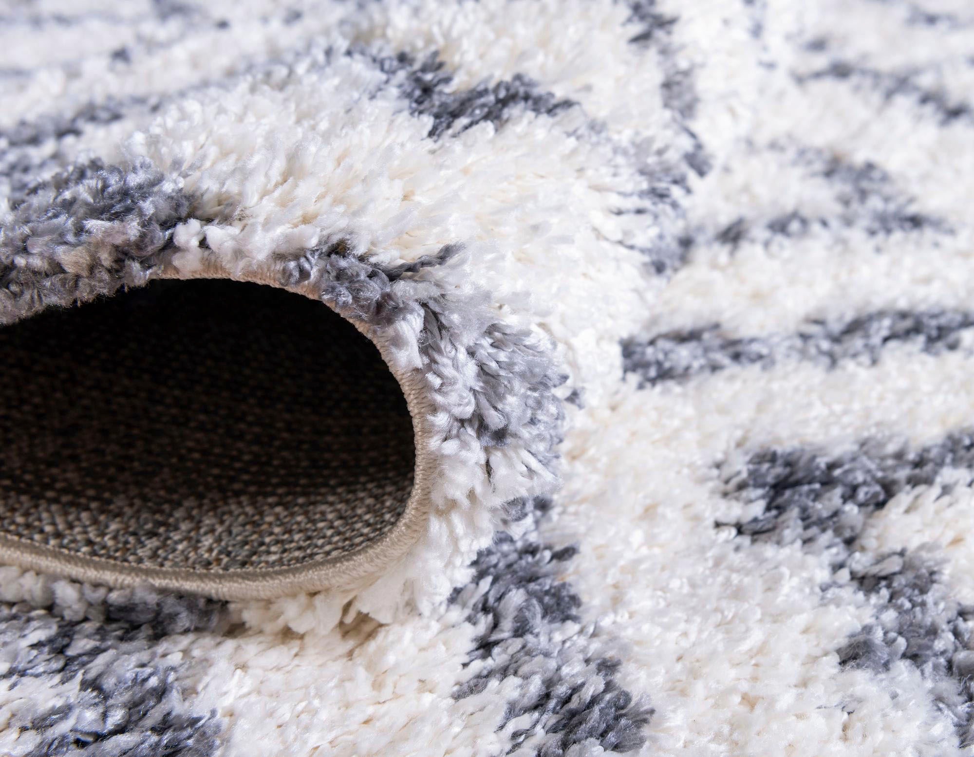 Myflair Möbel & Accessoires Hochflor-Teppich »Top Shag, LAGERRÄUMUNG!«, rechteckig, 32 mm Höhe, gewebt, Rauten Design, melierte Optik, weich & kuschelig, mit Fransen