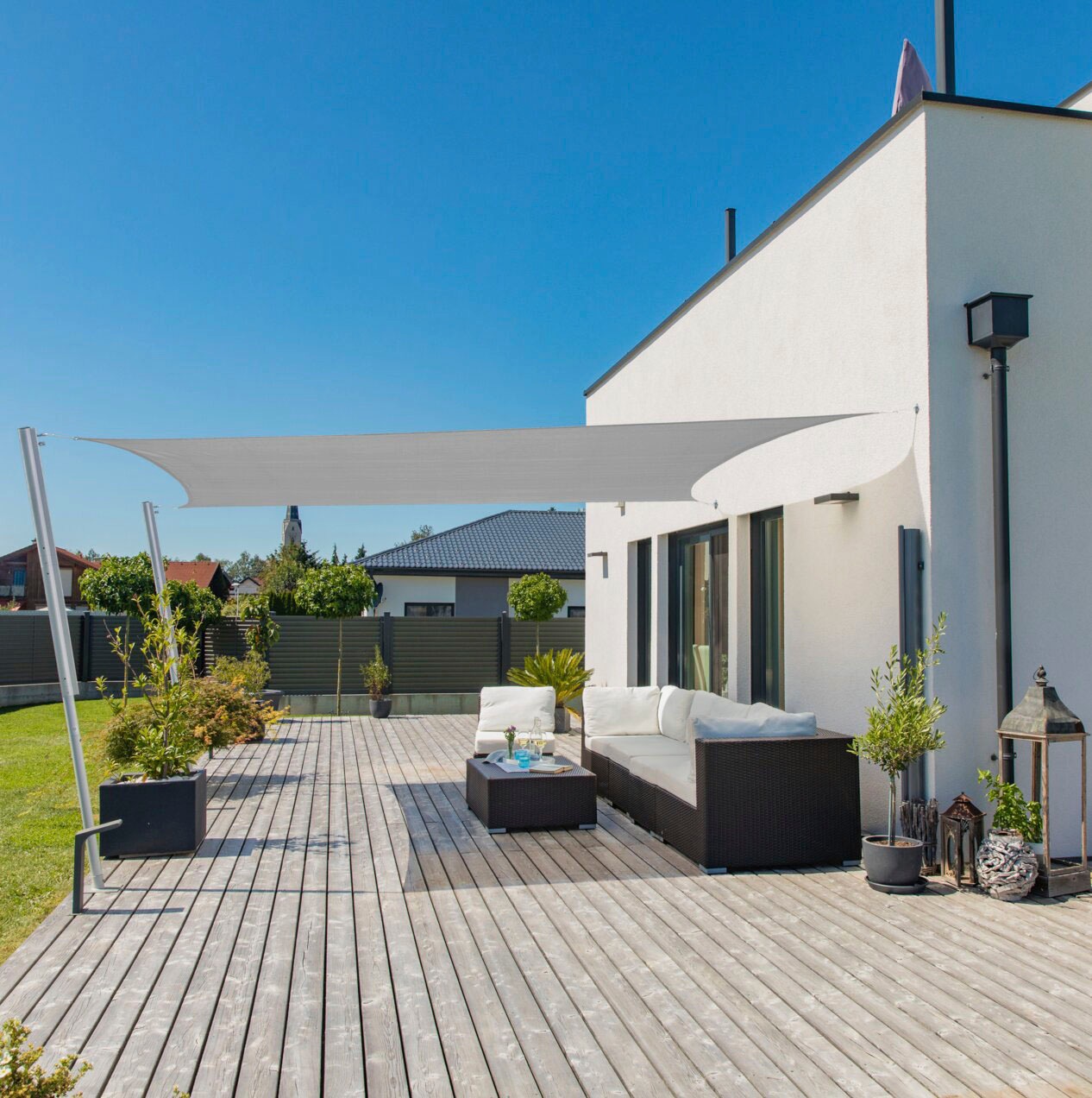 Windhager Sonnensegel »Elba Rechteck«, 3,6x2,6m, grau