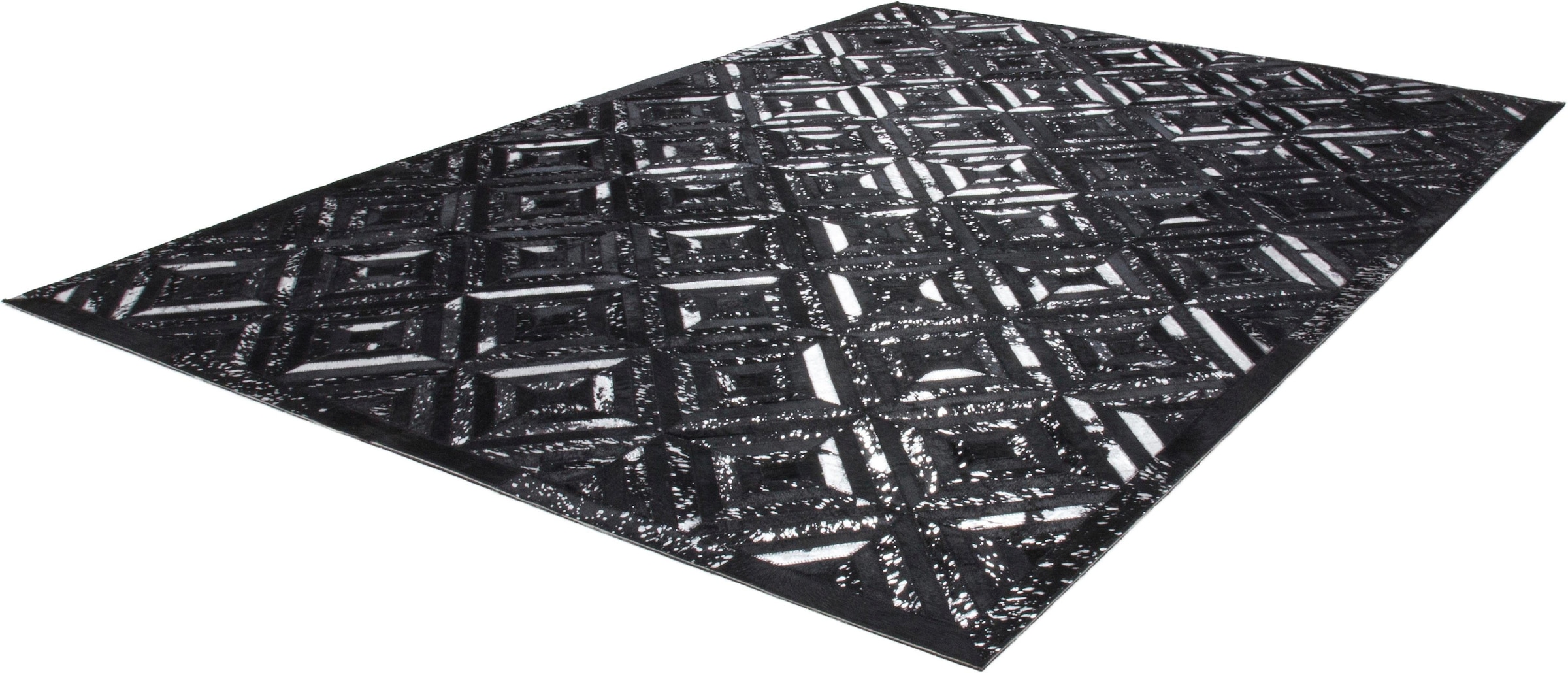 calo-deluxe Fellteppich »Scarllet 410«, rechteckig, 8 mm Höhe, echtes Rinderfell, Wohnzimmer