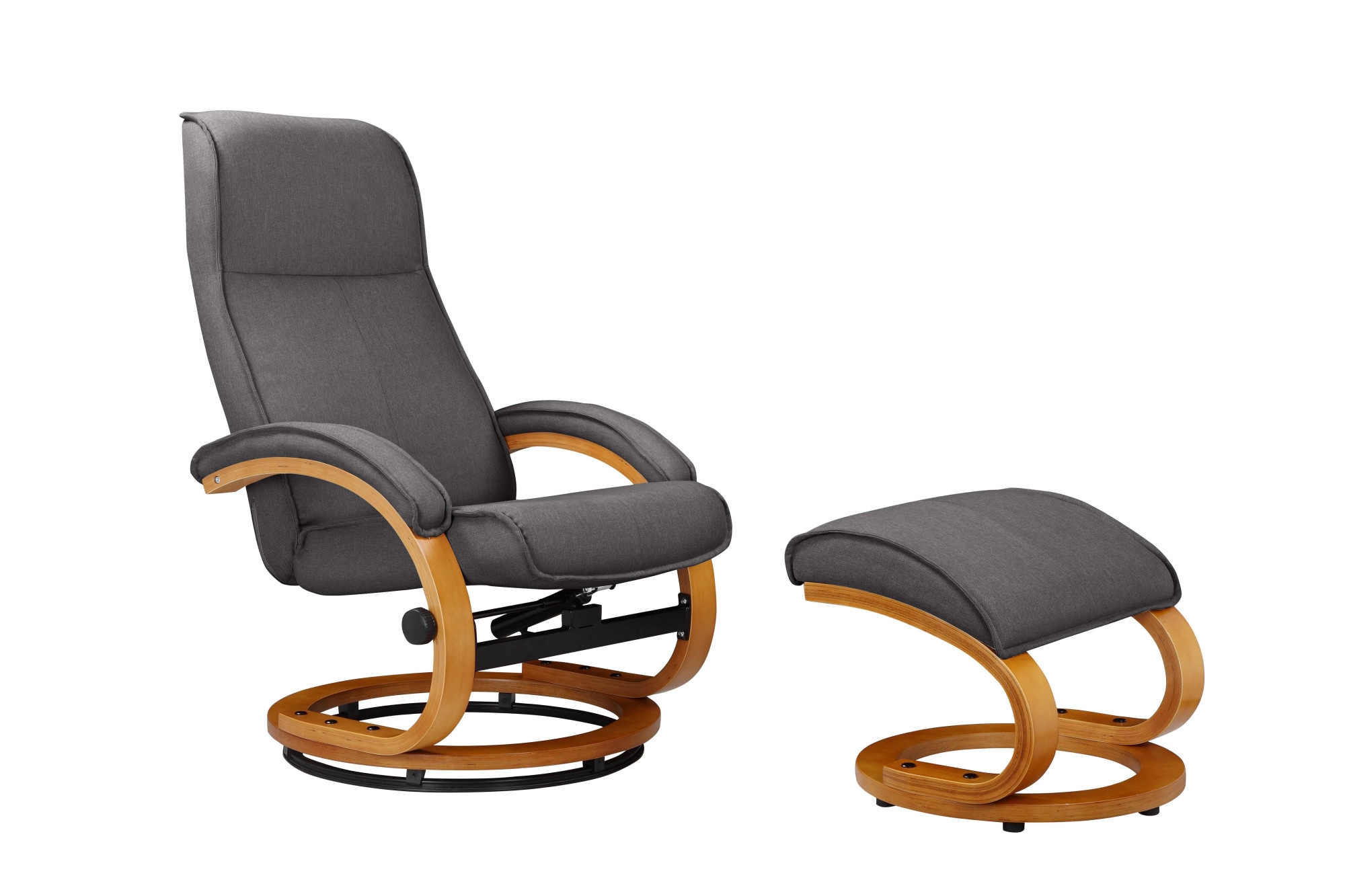 Home affaire Relaxsessel »Paris, TV-Sessel mit Hocker und manueller Liegefunktion«, (Set, 2 St., bestehend aus Sessel und Hocker), Set (Sessel und Hocker), Dreh- und Kippfunktion