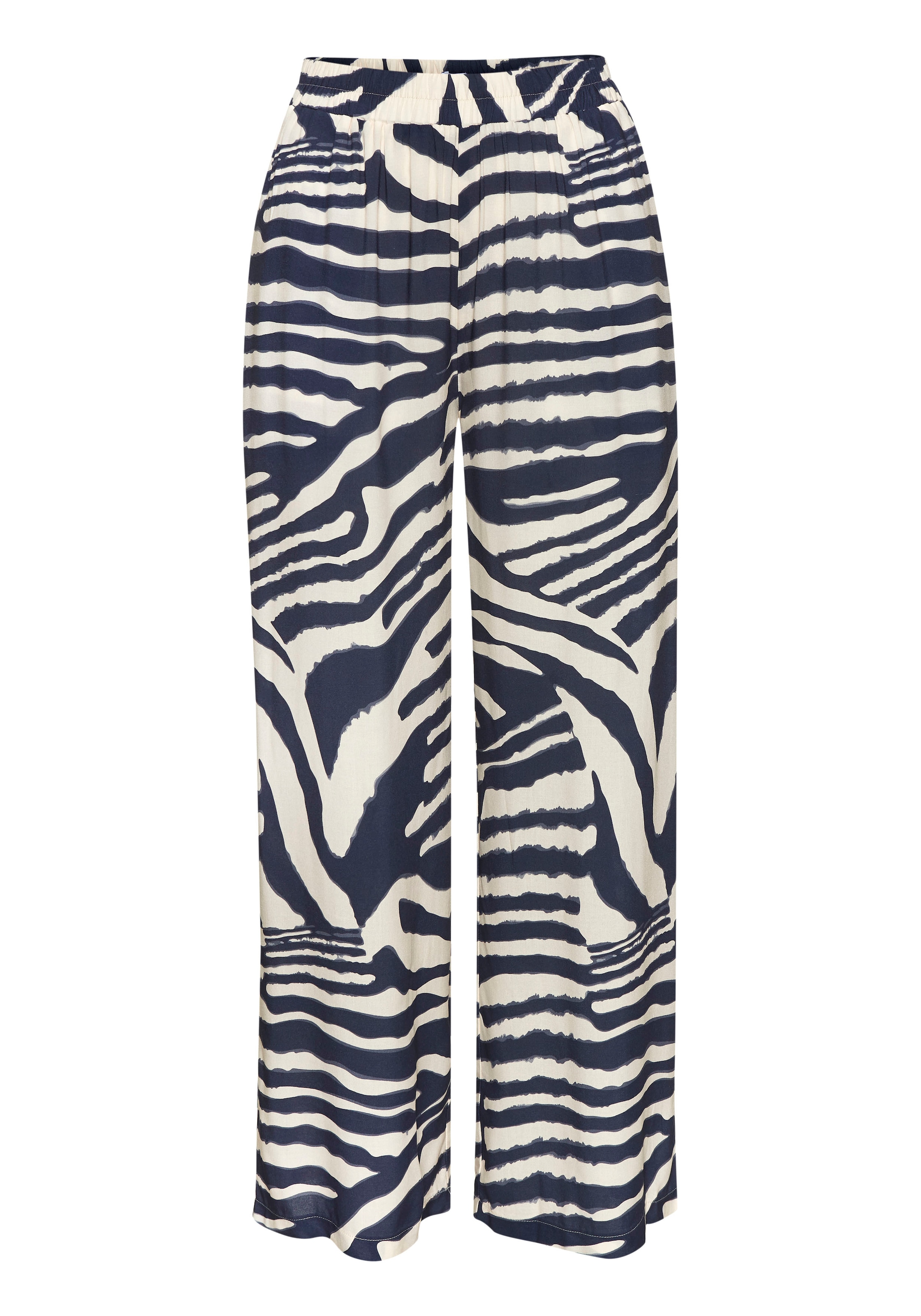 LASCANA Palazzohose, mit Animalprint, Schlupfhose, Wide-Leg, modisch