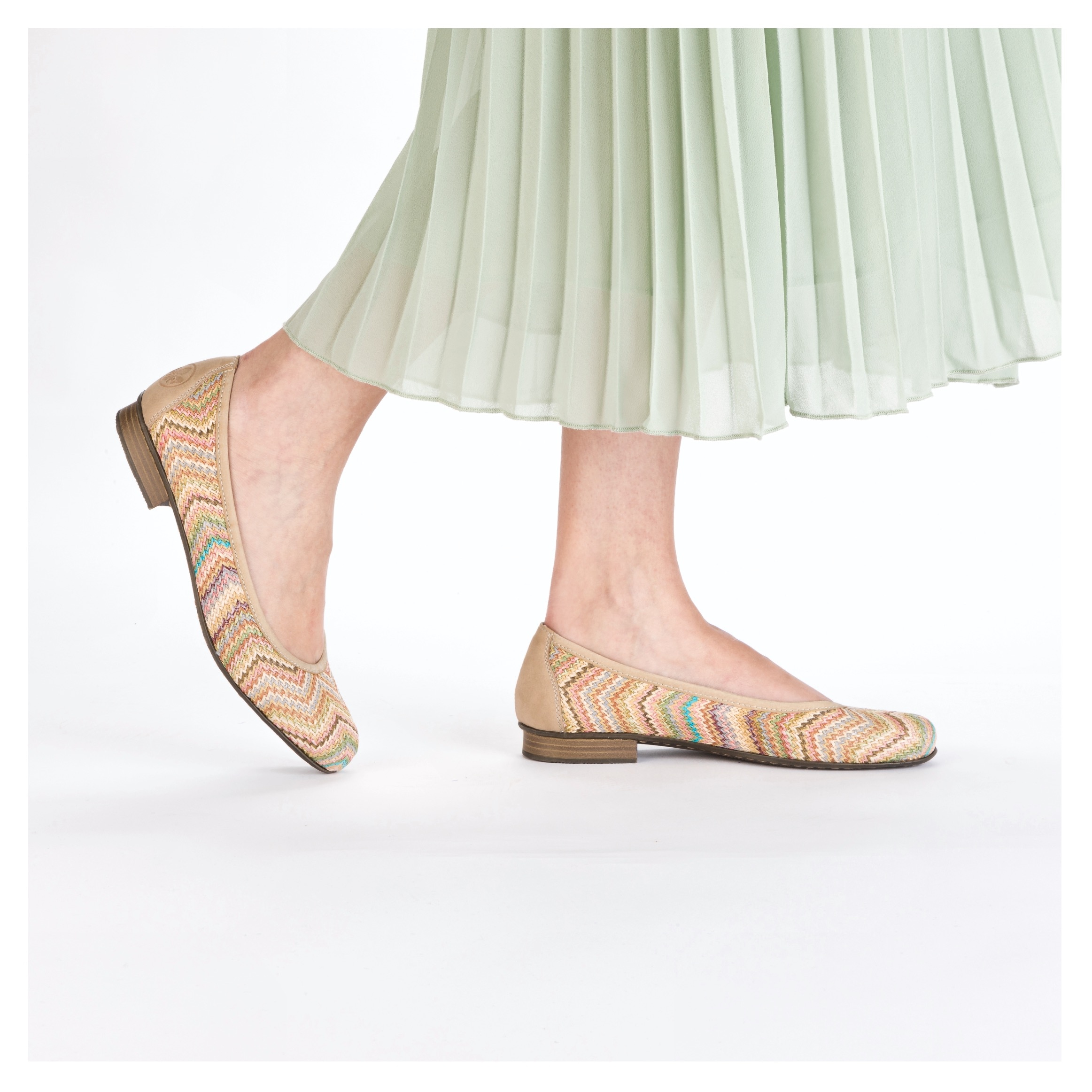 Rieker Ballerina, Slipper, Schlupfschuh, Pumps mit weicher Innensohle