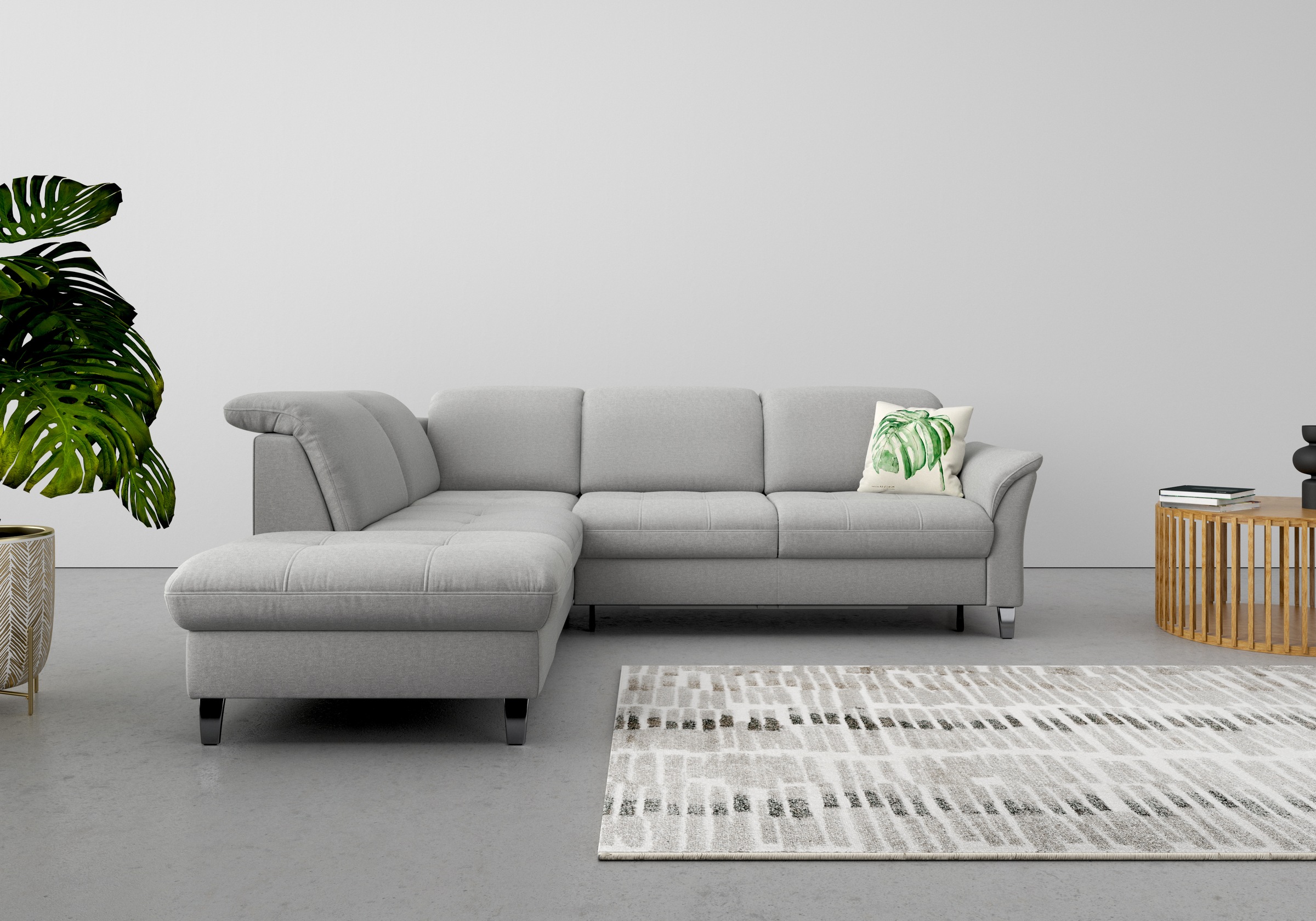 sit&more Ecksofa »Maggiore L-Form«, wahlweise mit Kopfteilverstellung, Bettfunktion und Stauraum