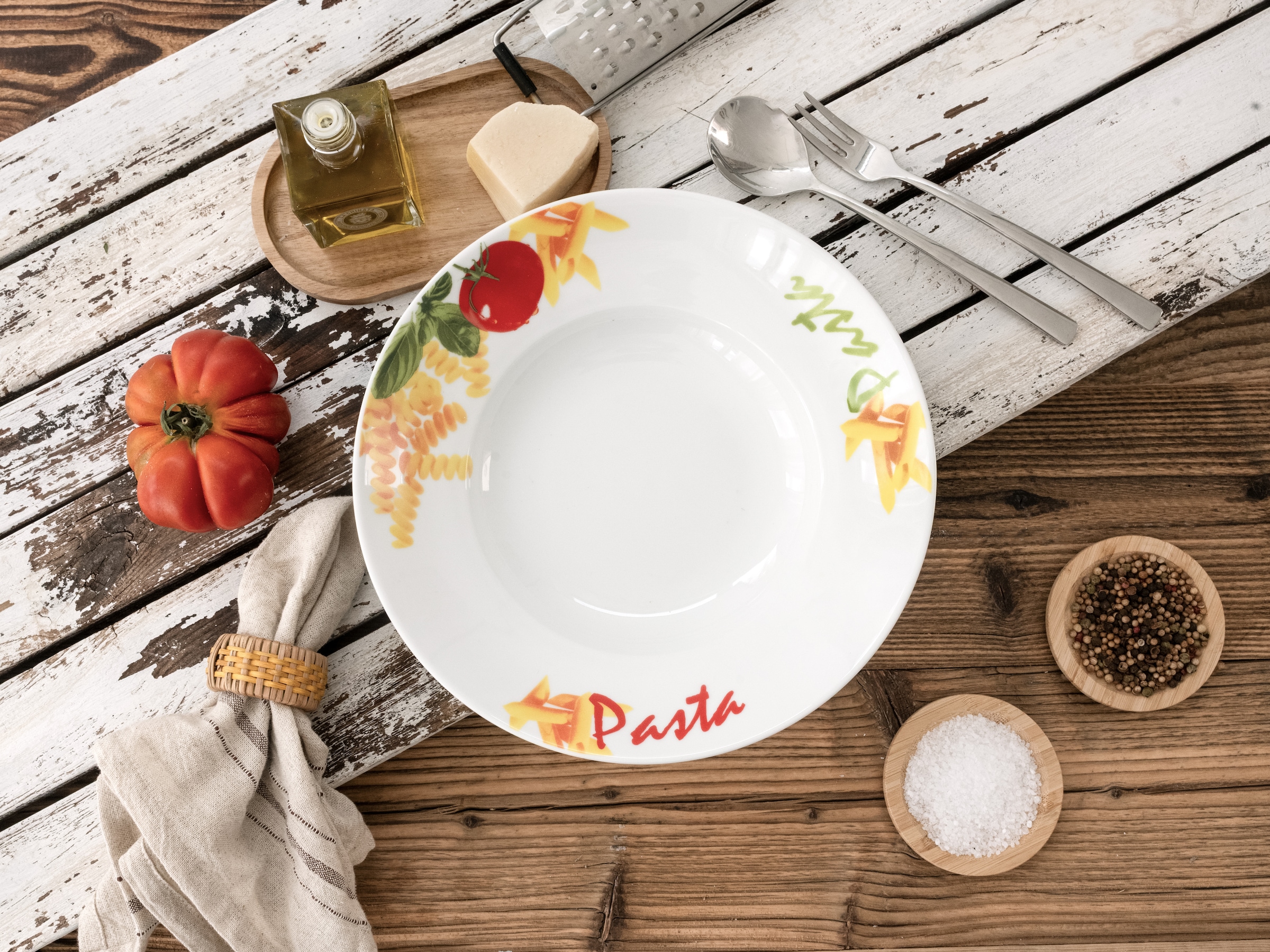 CreaTable Pastateller »Milano Pasta, Teller Set, 4-tlg.« Italienische Eleganz, Vielseitig einsetzbar