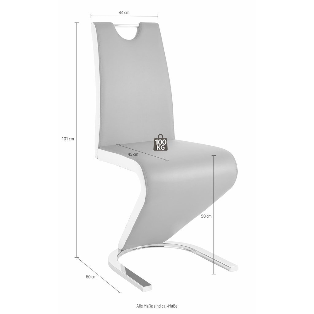 Homexperts Esszimmerstuhl »Zora 01«, (Set), 2 St., Kunstleder