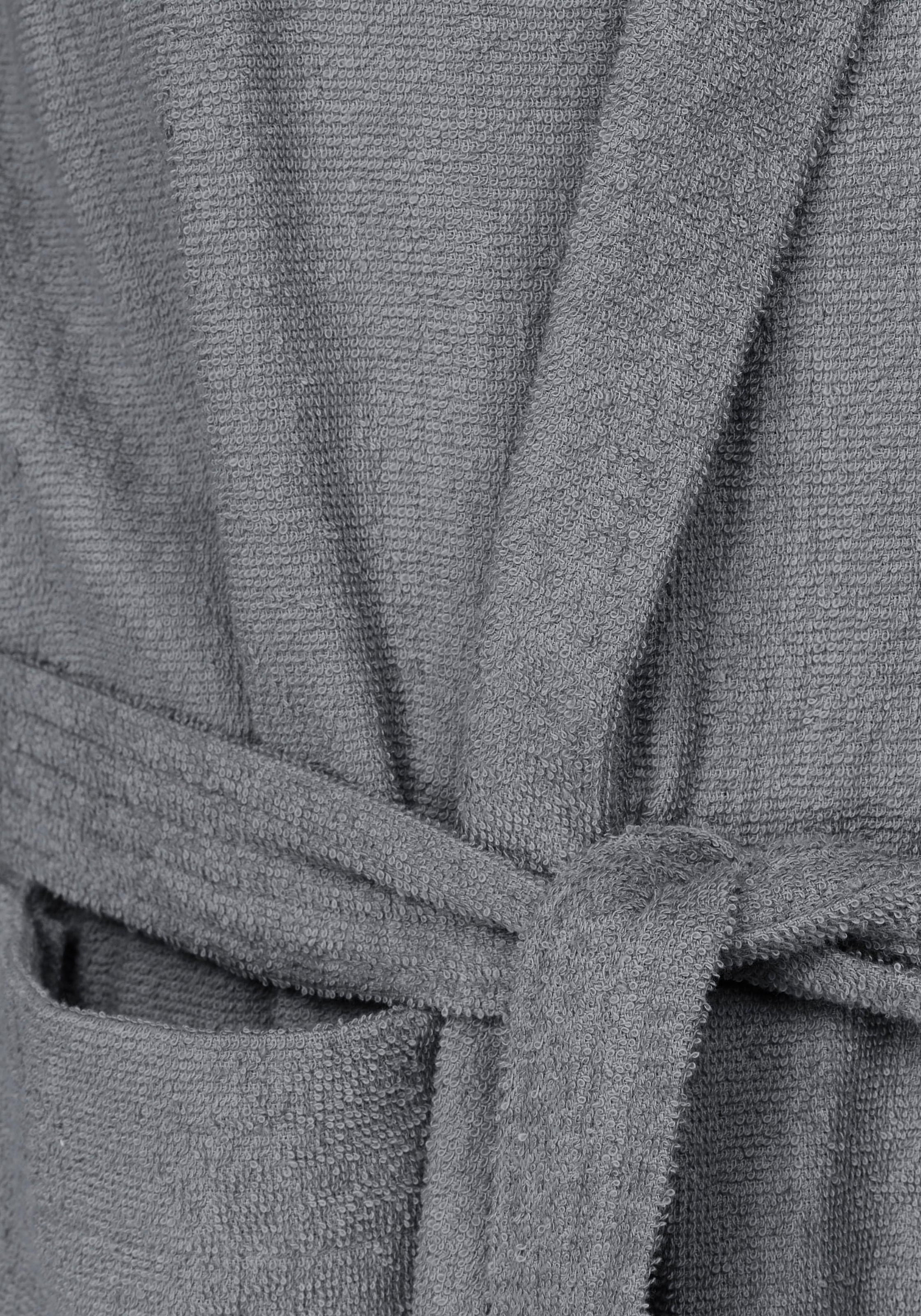 my home Unisex-Bademantel »Travel, ideal für Sauna & Spa, Hotelbademantel, Morgenmantel«, (1 St.), für Damen & Herren, leichte Qualität, langer Bademantel, S-3XL