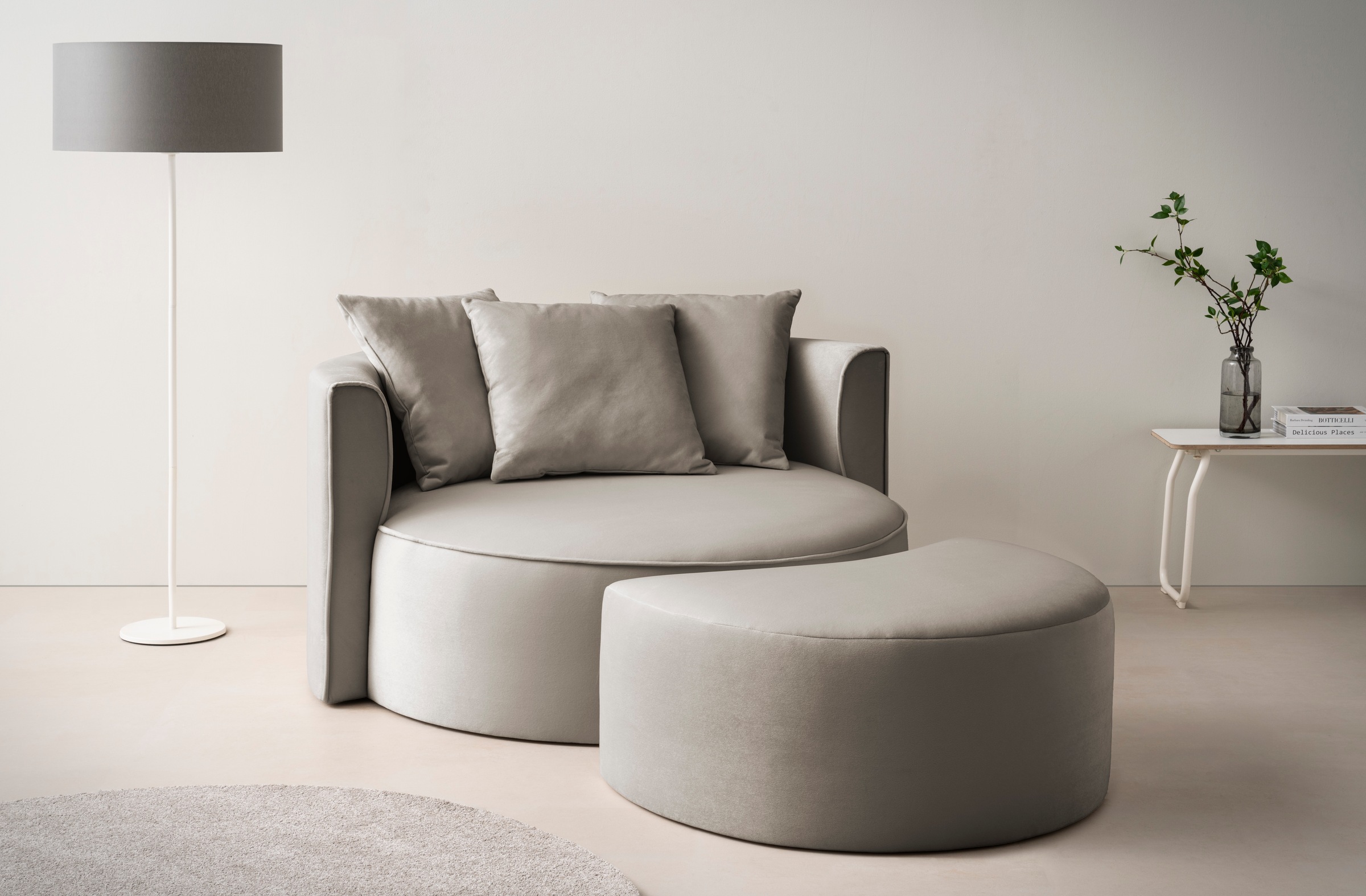 LeGer Home by Lena Gercke XXL-Sessel »ISALIE, Rundsessel mit Hocker, Lesese günstig online kaufen
