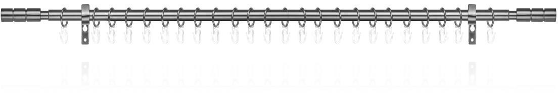 LICHTBLICK ORIGINAL Gardinenstange »Gardinenstange Zylinder, 20 mm, ausziehbar, 1 läufig 130 - 240 cm«, 1 läufig-läufig, ausziehbar, Einläufige Vorhangstange mit Ringen für Gardinen und Stores.
