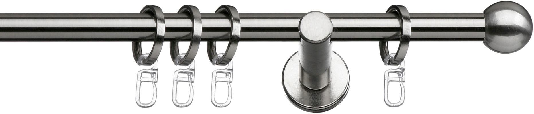 indeko Gardinenstange »Formentor« Ø 12 mm 1 läufig-läufig Fixmaß Komplett-S günstig online kaufen