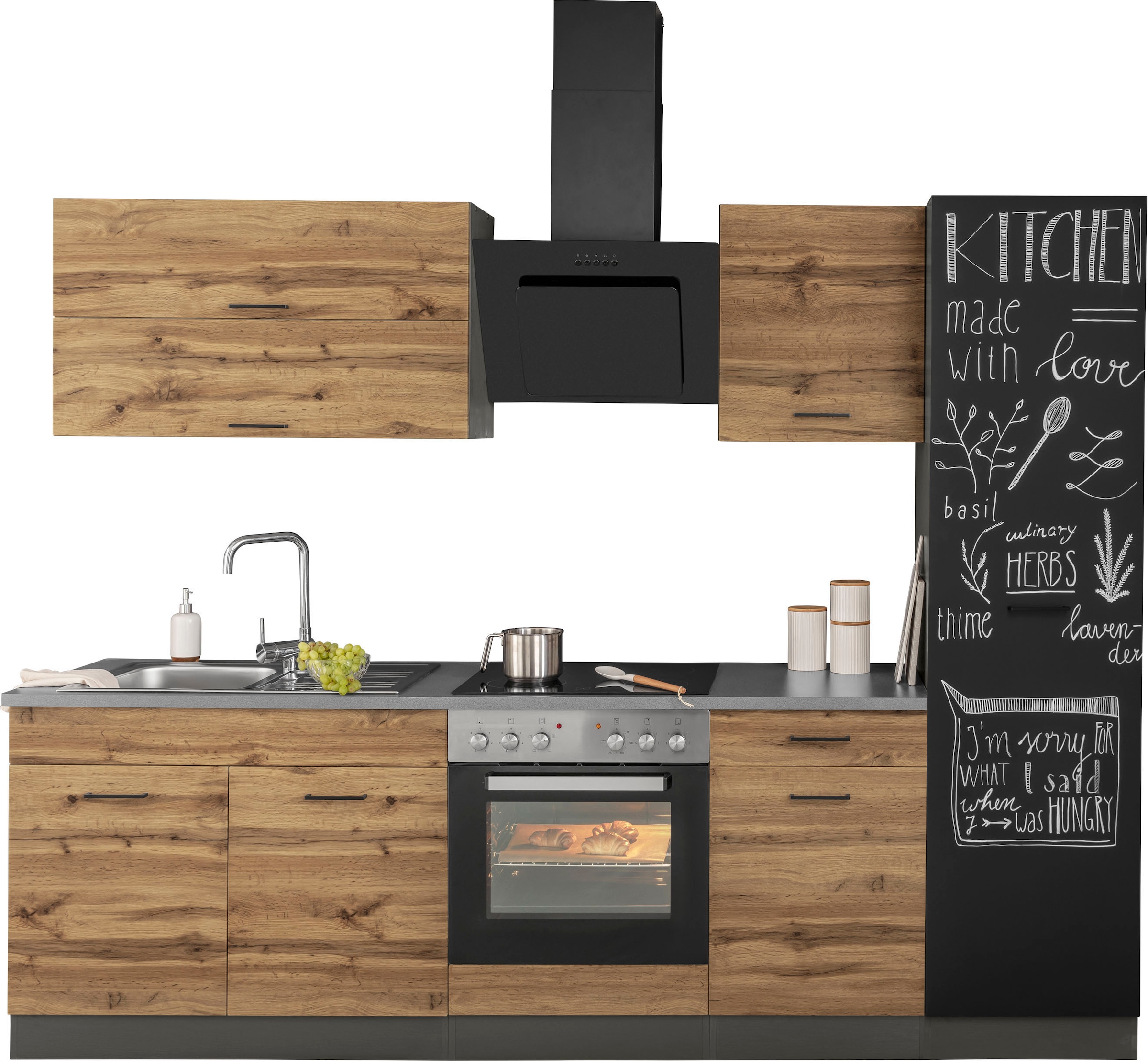 KOCHSTATION Küchenzeile »KS-Trier« ohne E-Geräte, Breite 260 cm günstig online kaufen