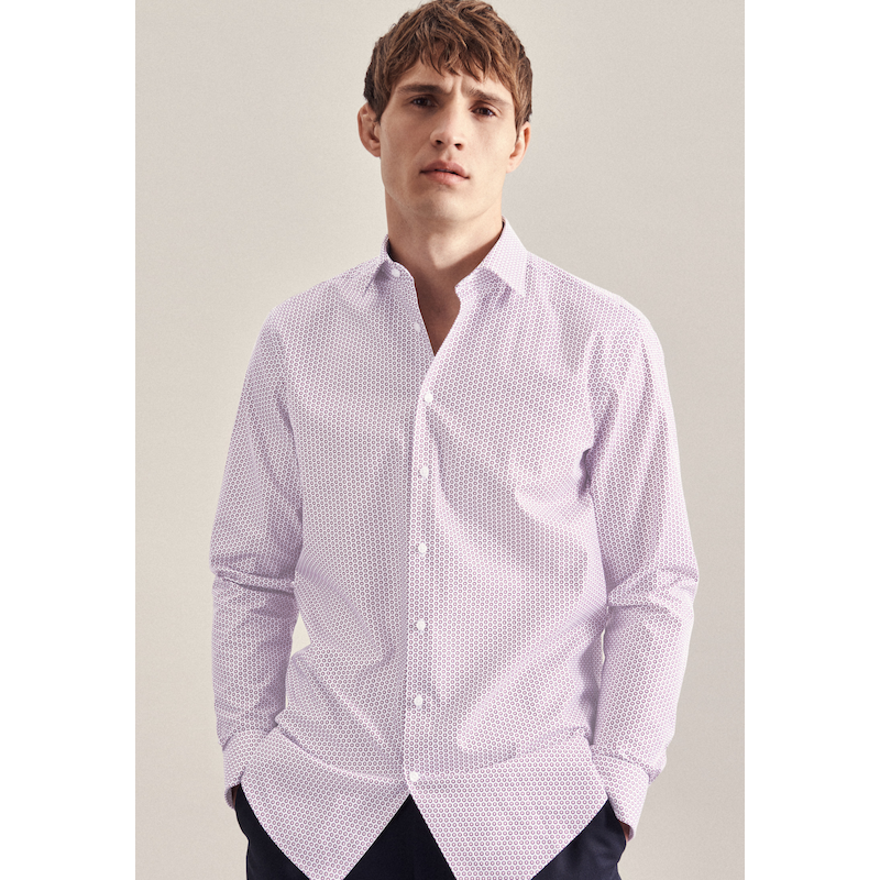 SEIDENSTICKER Businesshemd »Regular« Regular Langarm Kentkragen Druck rot XXL (45) - normale Ärmellängen normale Ärmellängen XXL (45) Passform:...