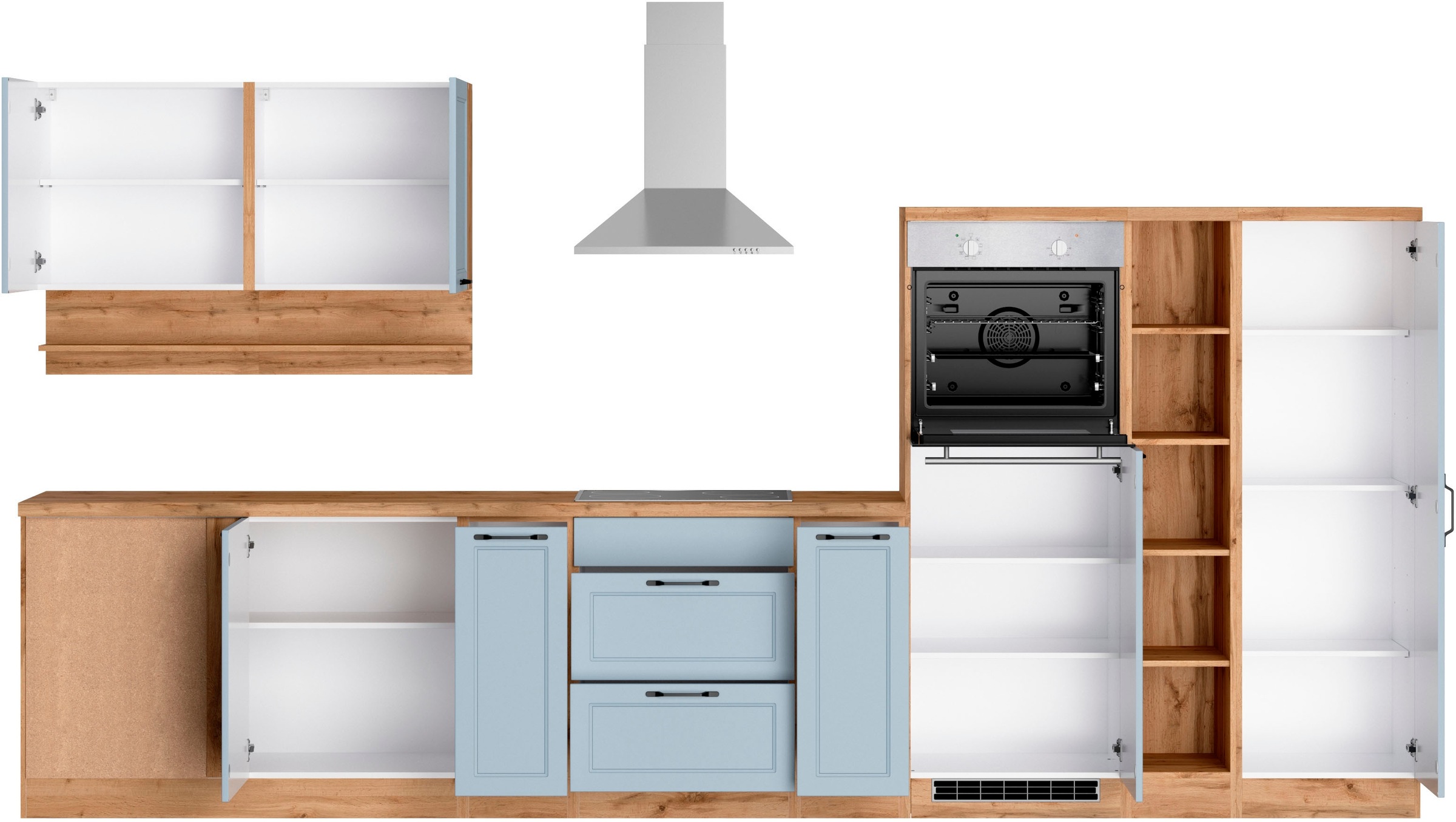 KOCHSTATION Winkelküche »KS-Lana«, Stellbreite 240/380 cm, wahlweise mit E-Geräten