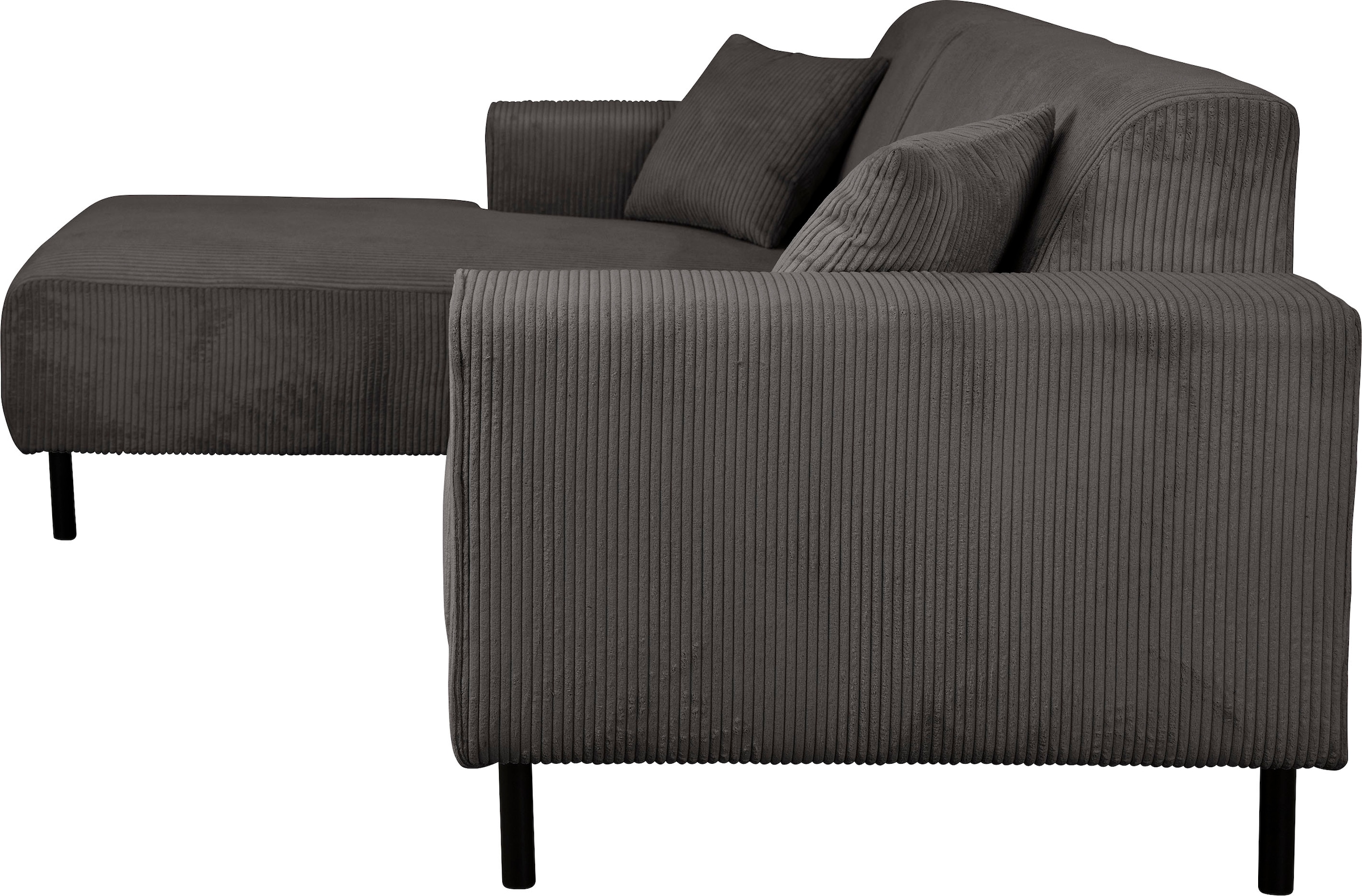 Home affaire Ecksofa »ARROS L-Form mit Wellenunterfederung, Maße B/T/H: 235/163/81 cm«, incl. Zierkissen, mit Recamiere rechts/links bestellbar, auch in Cord