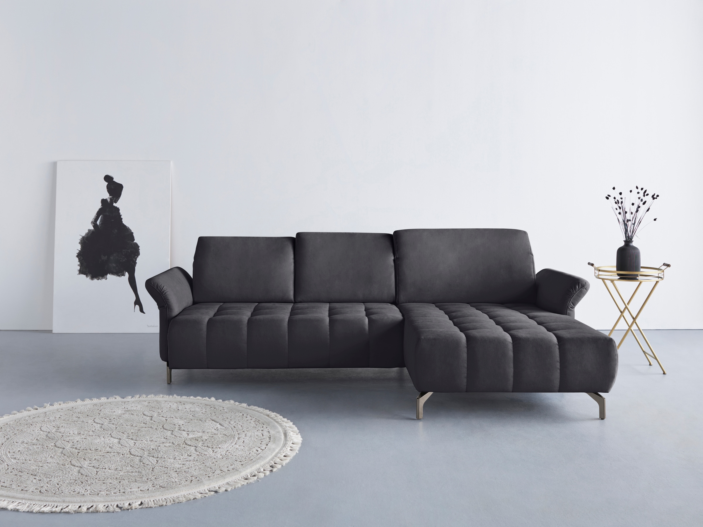 Home affaire Ecksofa »Fresh L-Form« Federkern, wahlweise Kopfteilverstellun günstig online kaufen