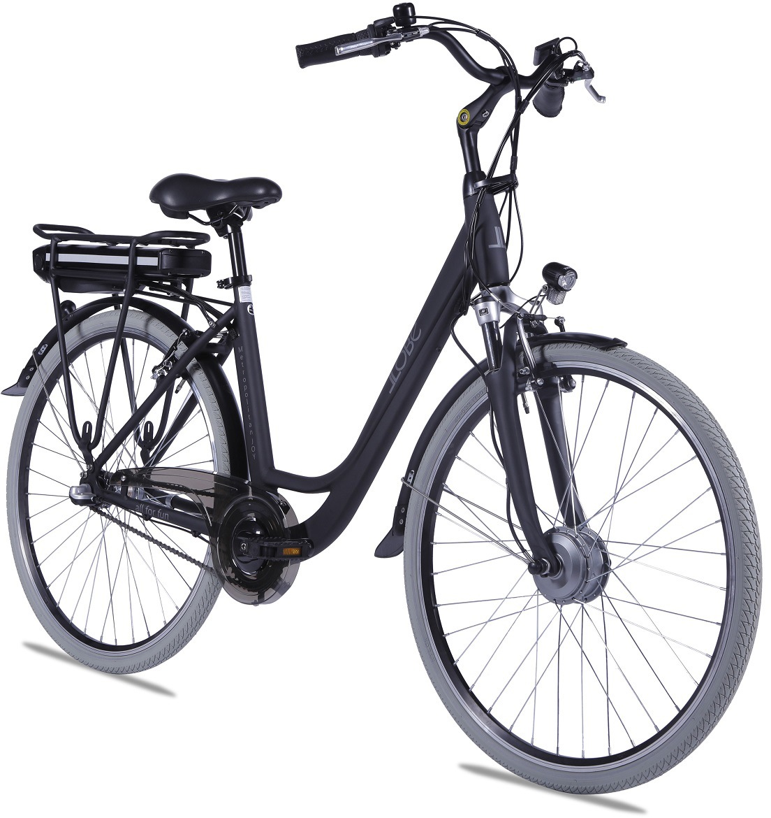 LLobe E-Bike »Metropolitan JOY schwarz 8Ah«, 3 Gang, Frontmotor 250 W