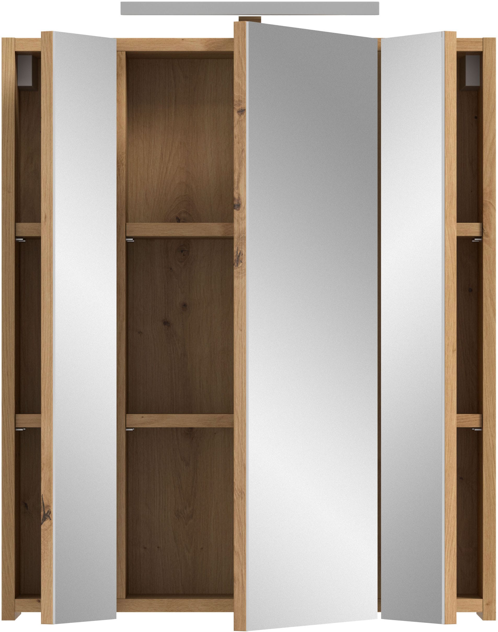 INOSIGN Spiegelschrank, (2 St.), Florenz, Spiegelschrank inkl. Beleuchtung, Artisan Oak NB, 3-türig