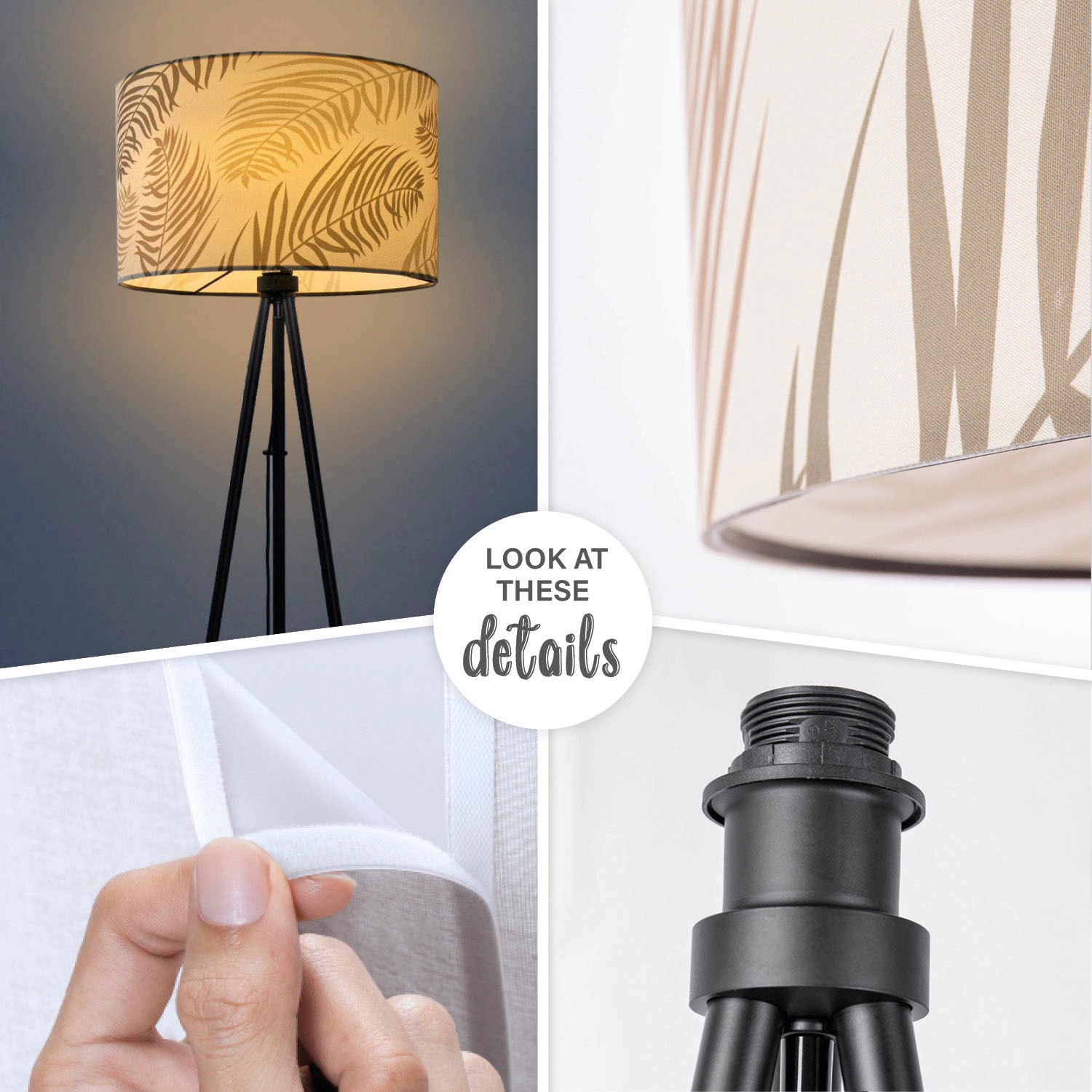 Paco Home Stehlampe »Trina Kuba«, Leuchtmittel E27 | ohne Leuchtmittel, Wohnzimmer Kinderzimmer Lampenschirm Zimmer Deko Schlafzimmer Palme