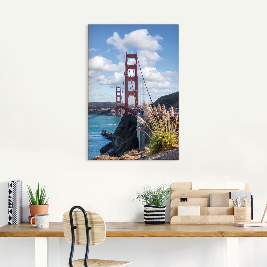 Artland Wandbild »SAN FRANCISCO Golden Gate Bridge«, San Francisco, (1 St.)