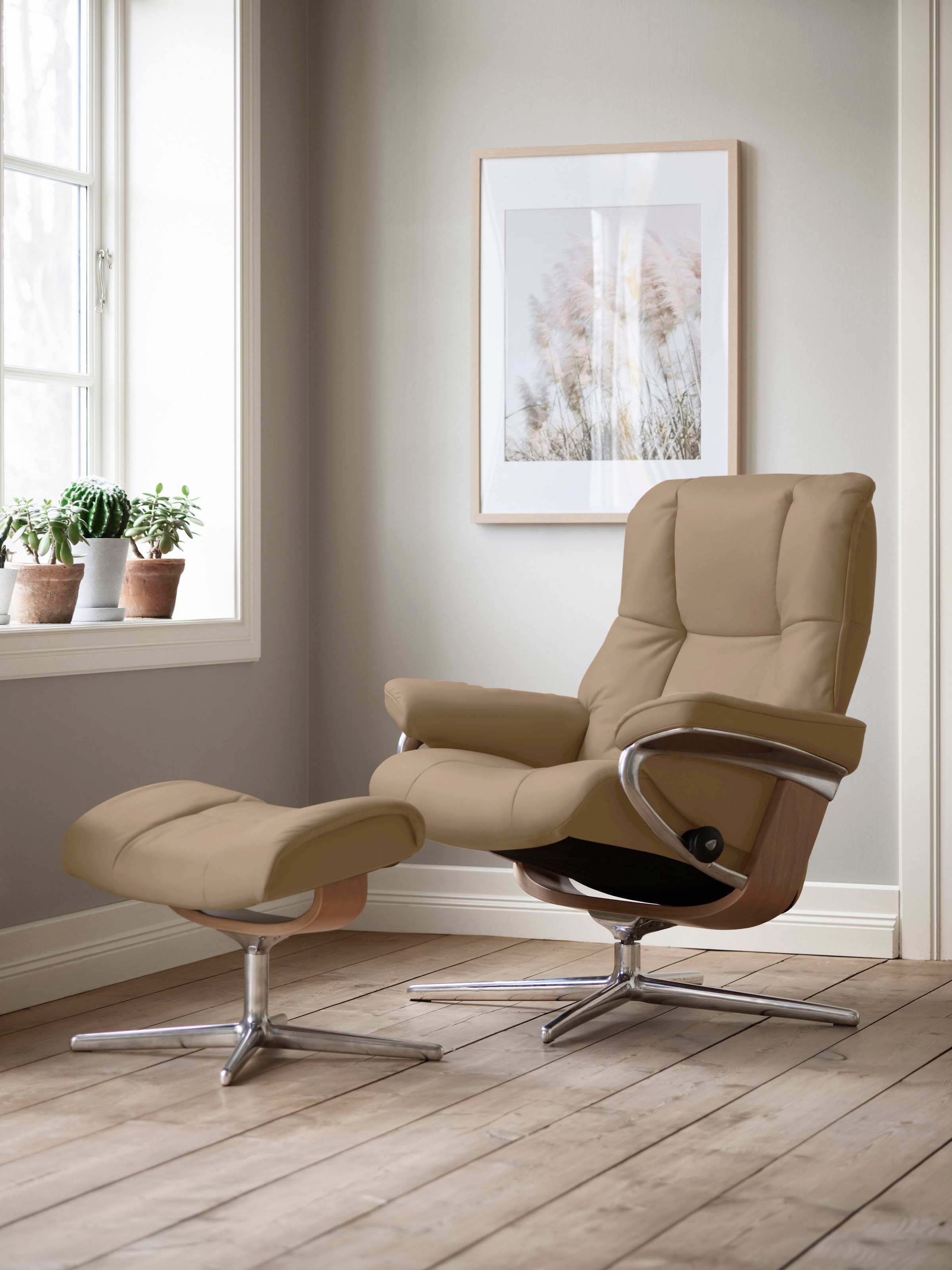 Stressless Relaxsessel "Mayfair" mit Cross Base, Größe S, M & L, Holzakzent günstig online kaufen
