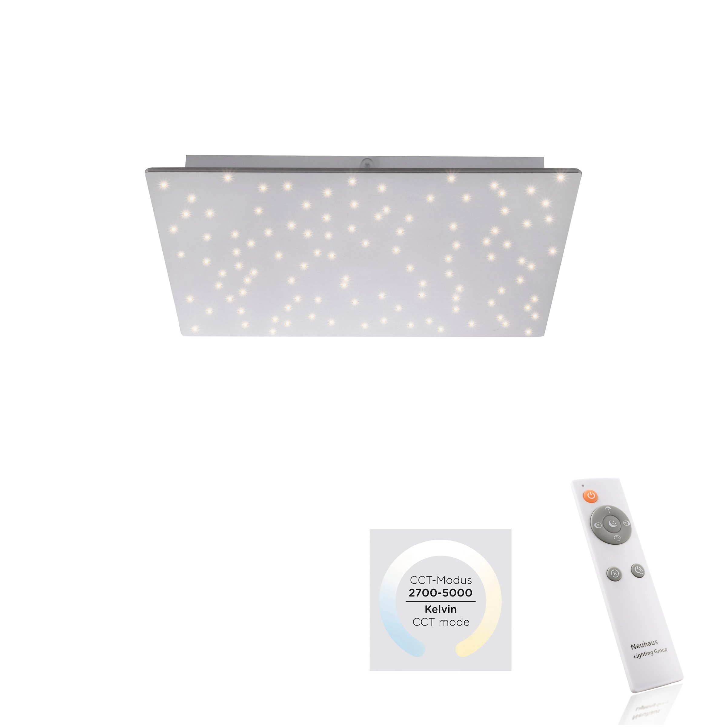 JUST LIGHT LED Deckenleuchte »SPARKLE«, 1 flammig, Leuchtmittel LED-Board | LED fest integriert, CCT - über Fernbedienung