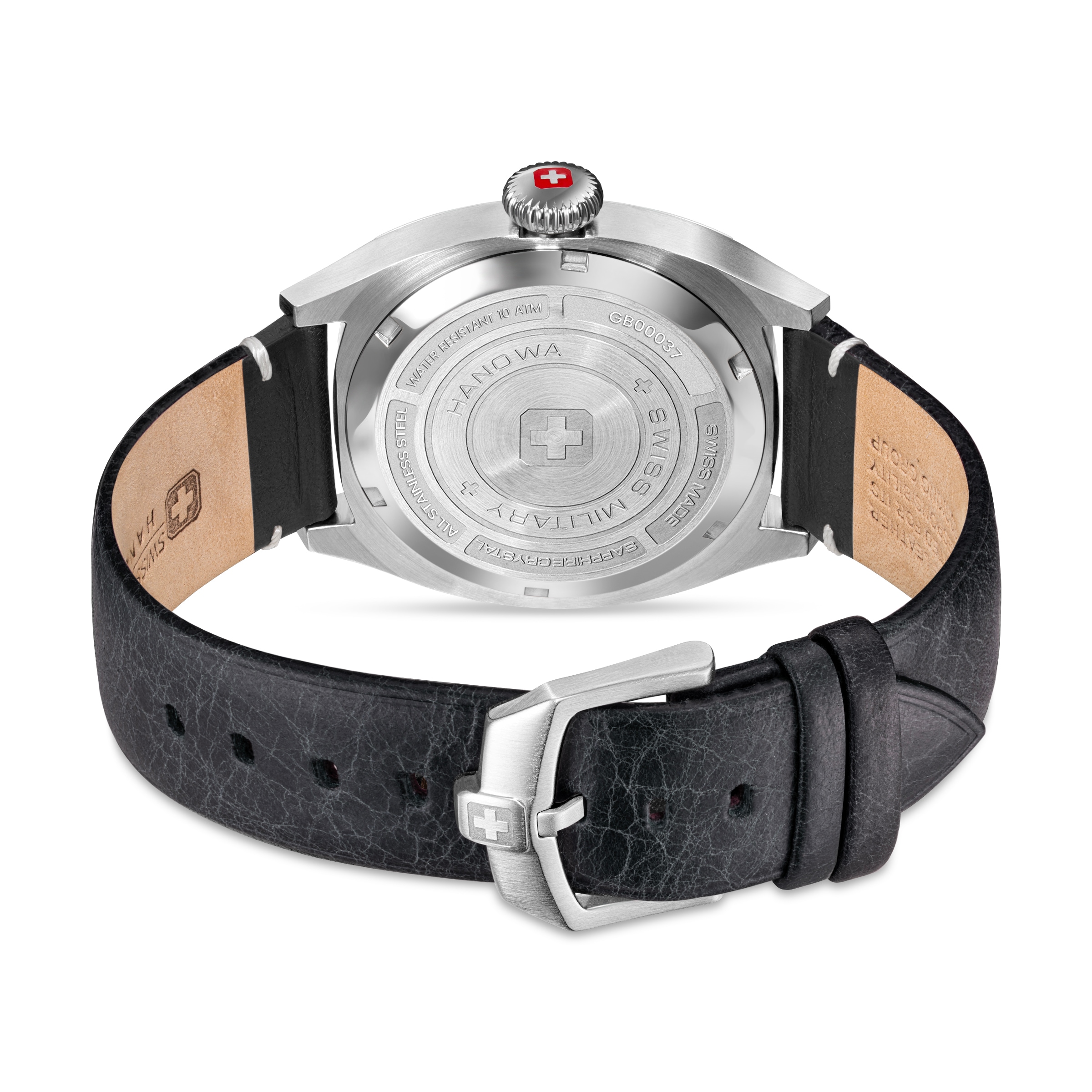 Swiss Military Hanowa Quarzuhr »Condor« Armbanduhr, Herrenuhr, Swiss Made, Lederarmband, analog, Tag