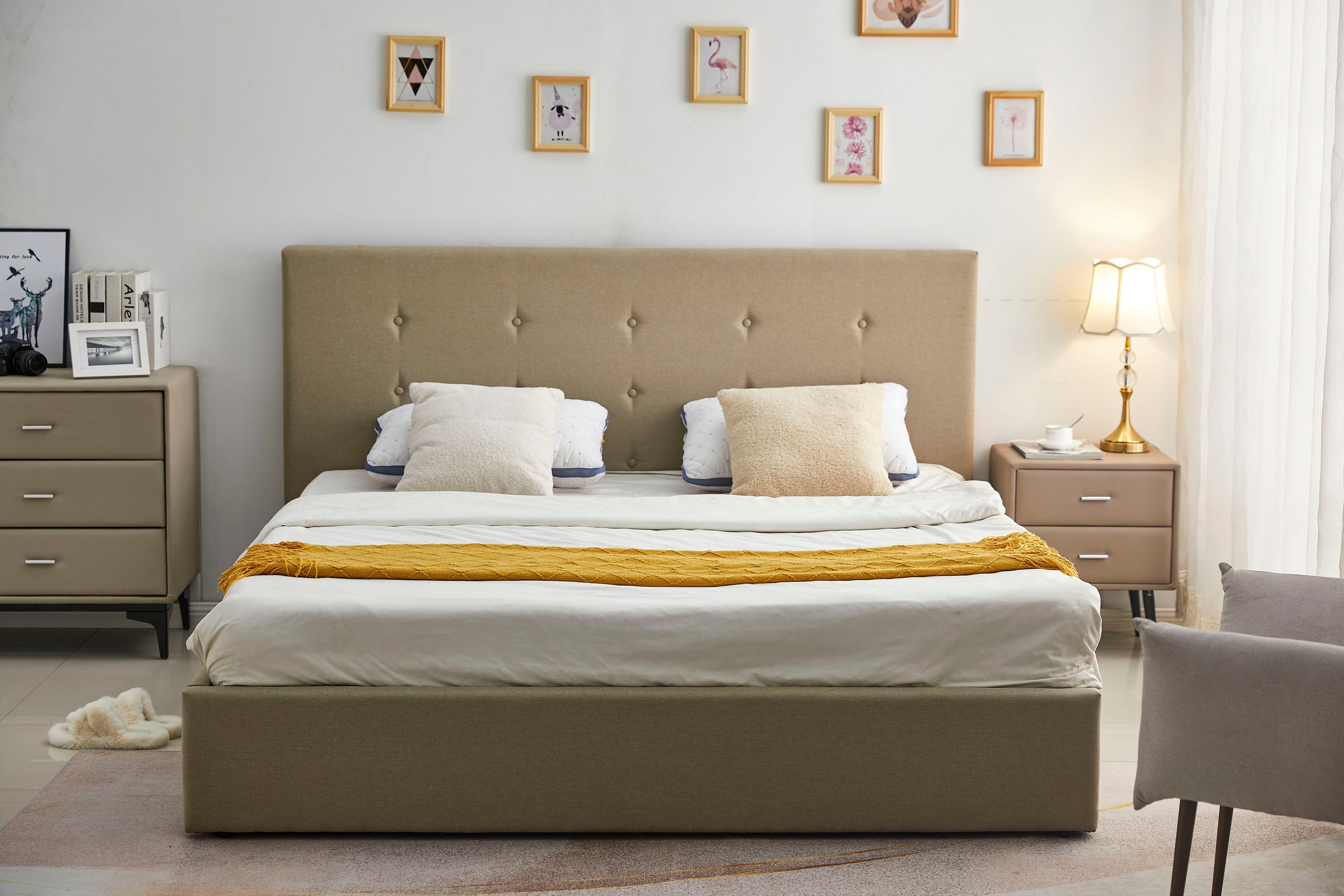 ATLANTIC home collection Polsterbett »Diane«, mit Bettkasten und Lattenrost
