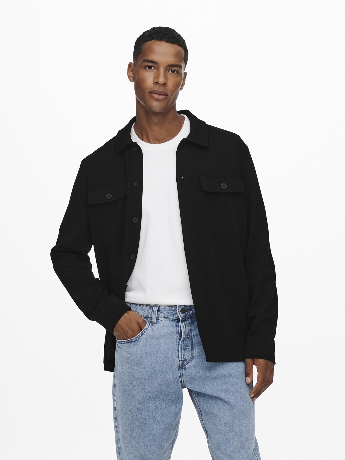 ONLY & SONS Langarmhemd »ONSNEWKODYL OVERSHIRT SWEAT NOOS«