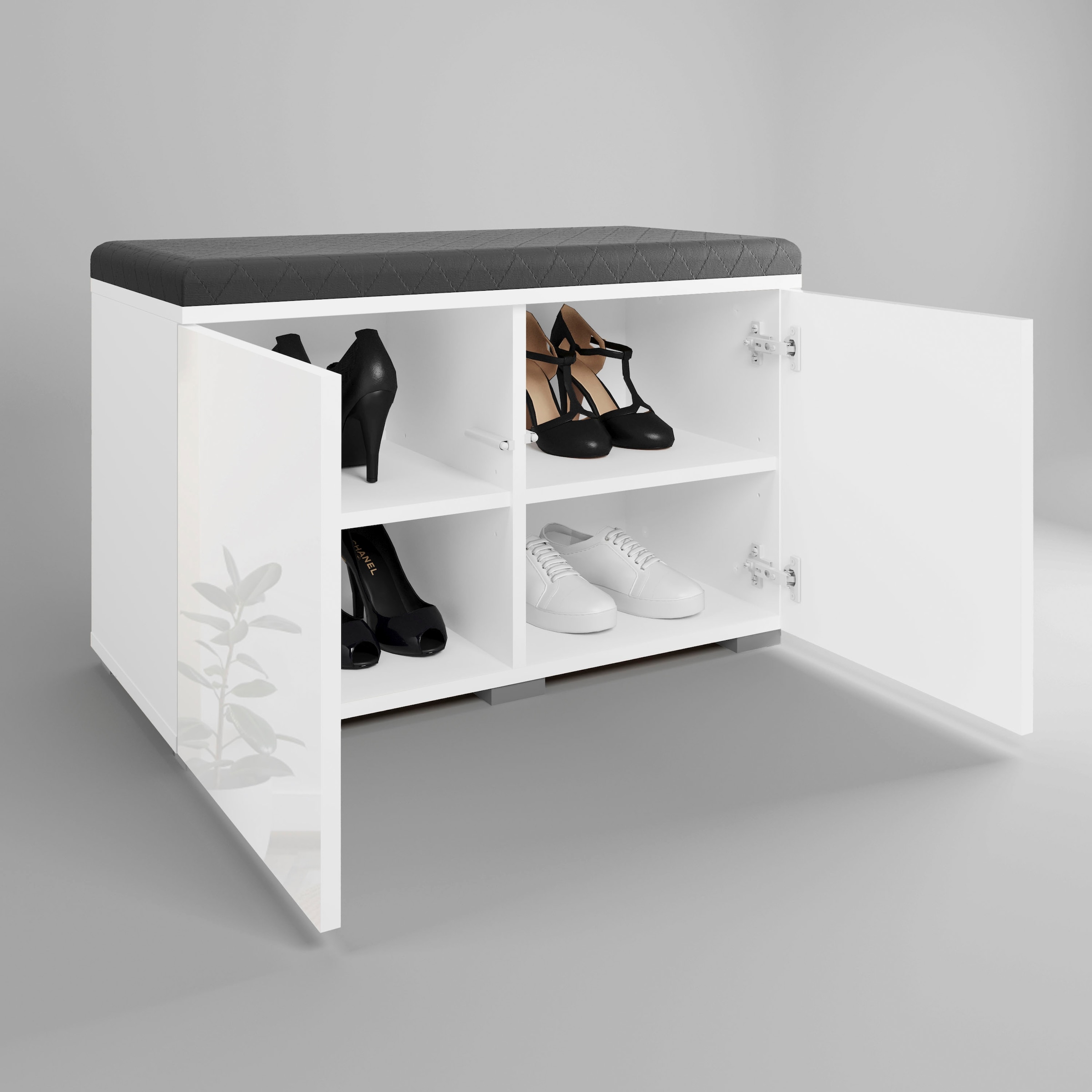 INOSIGN Sitzbank »Paris«, (inkl. Sitzkissen), moderne Truhenbank B/T/H 70x35x45, Flurbank mit Sitz aus Kunstleder