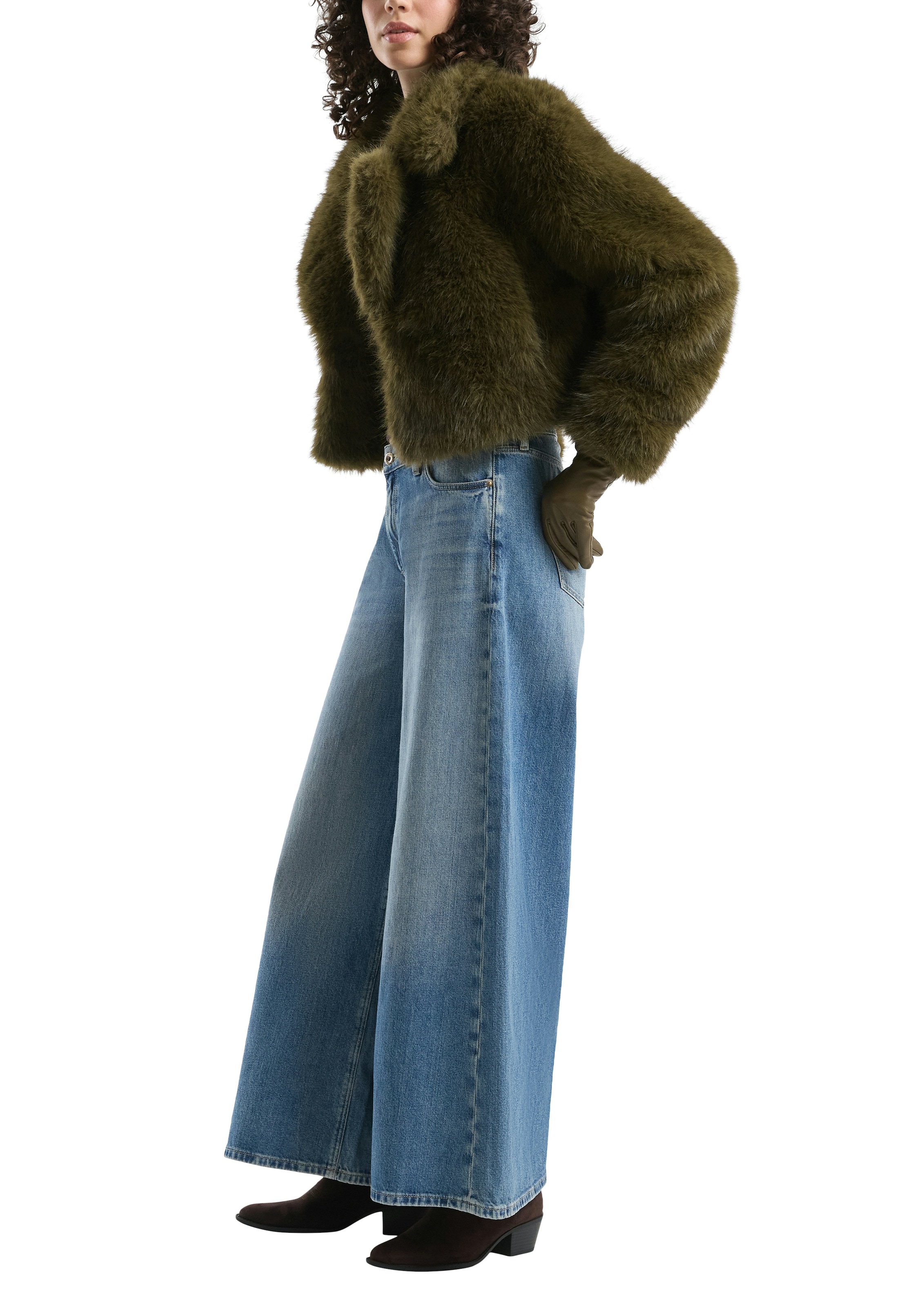 QS Jackenblazer in Felloptik