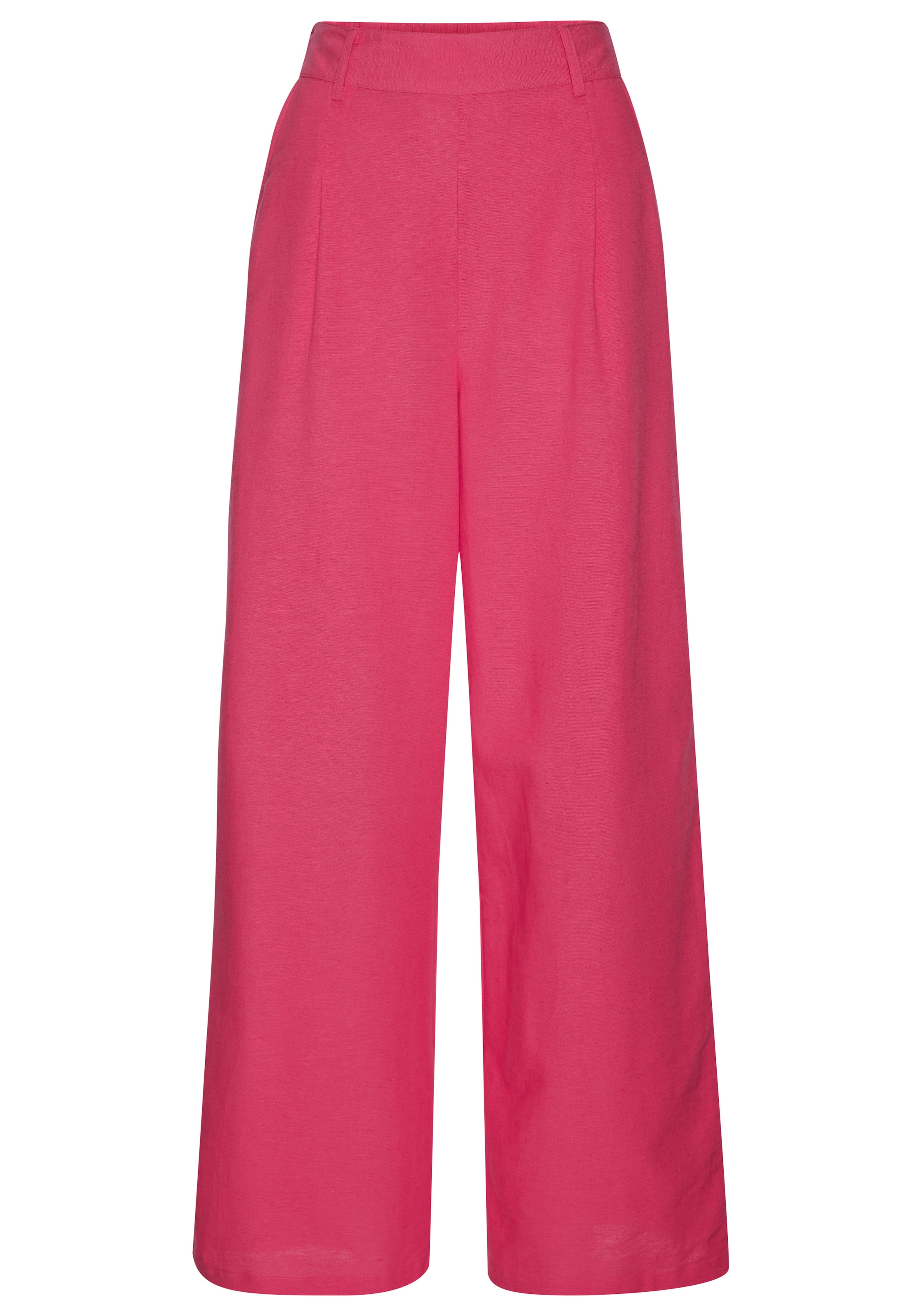 LASCANA Palazzohose, mit Gürtelschlaufen, Leinenhose, Sommerhose, casual
