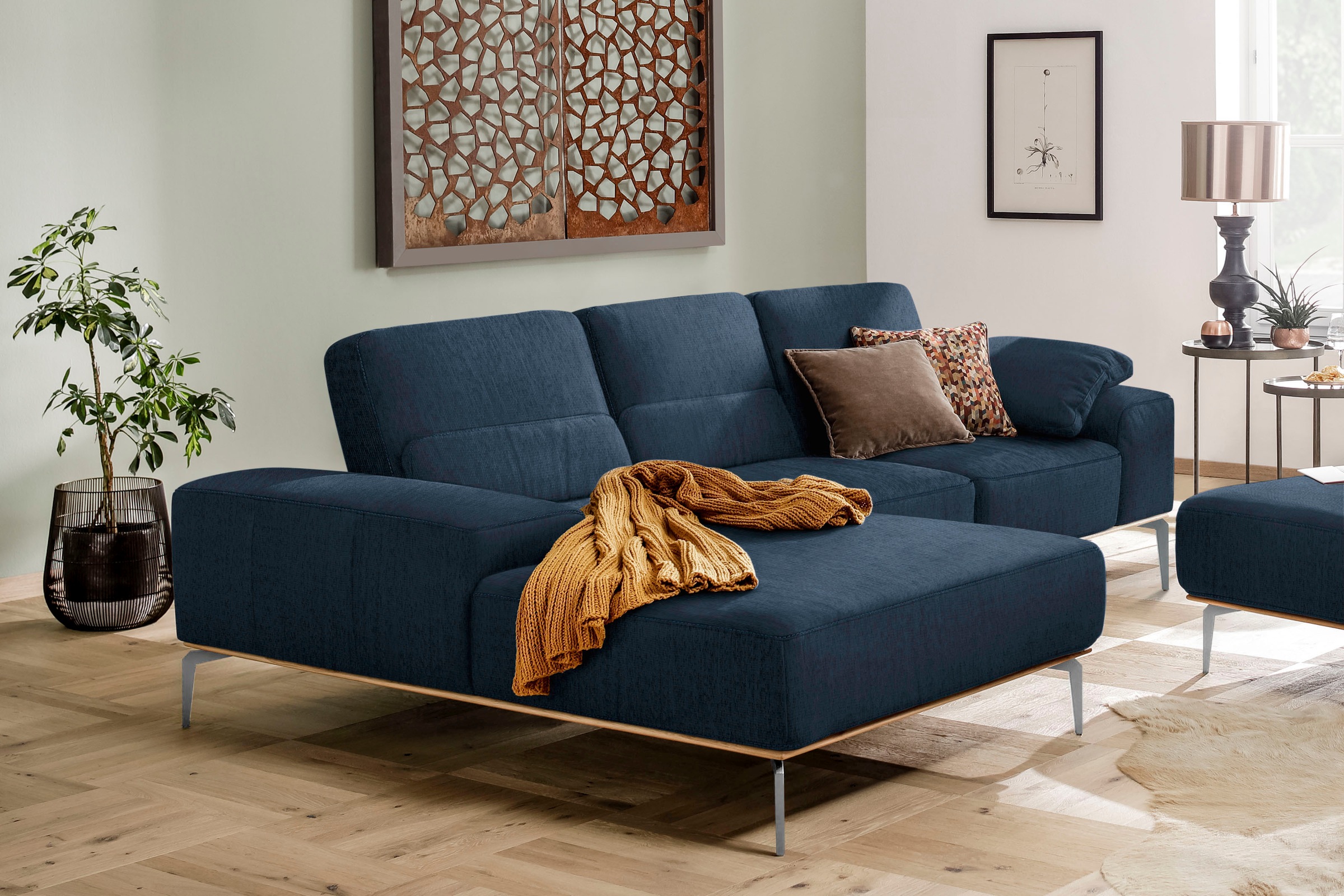 W.SCHILLIG Ecksofa "run, Designsofa mit tollem Sitzkomfort, L-Form", mit el günstig online kaufen