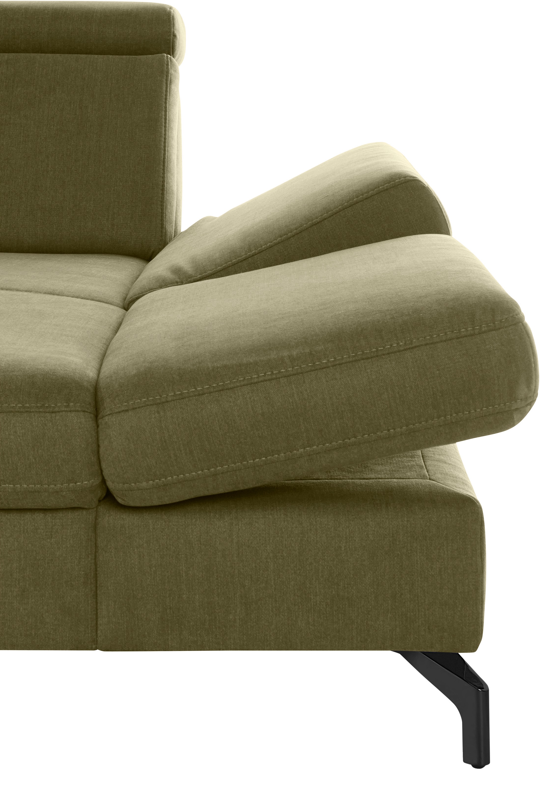 sit&more Wohnlandschaft »Brisbane U-Form«, Fußhöhe 12 cm, inklusive Sitztiefen-, Armteil- und Kopfteilverstellung