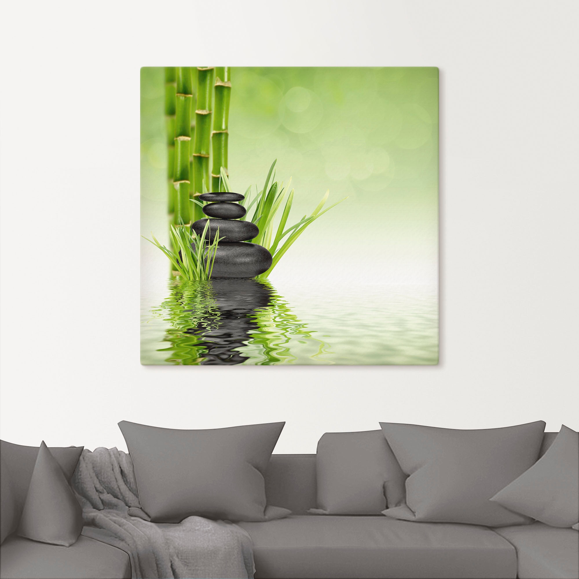 Artland Wandbild "Spa Steine", Spa, (1 St.), als Alubild, Outdoorbild, Lein günstig online kaufen