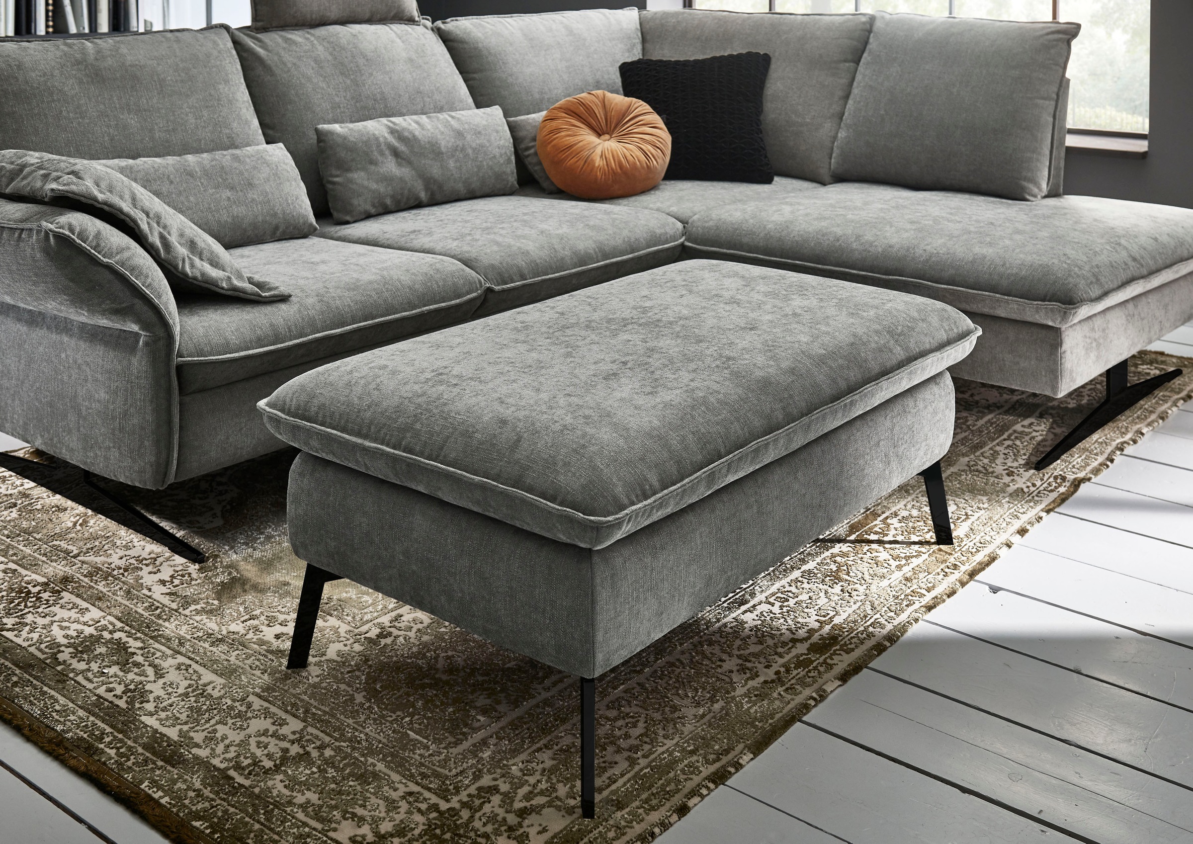 3C Carina Hockerbank »Haya«, passend zum Haya"-Recamieren-Ecksofa, Bodenfreiheit 18 cm