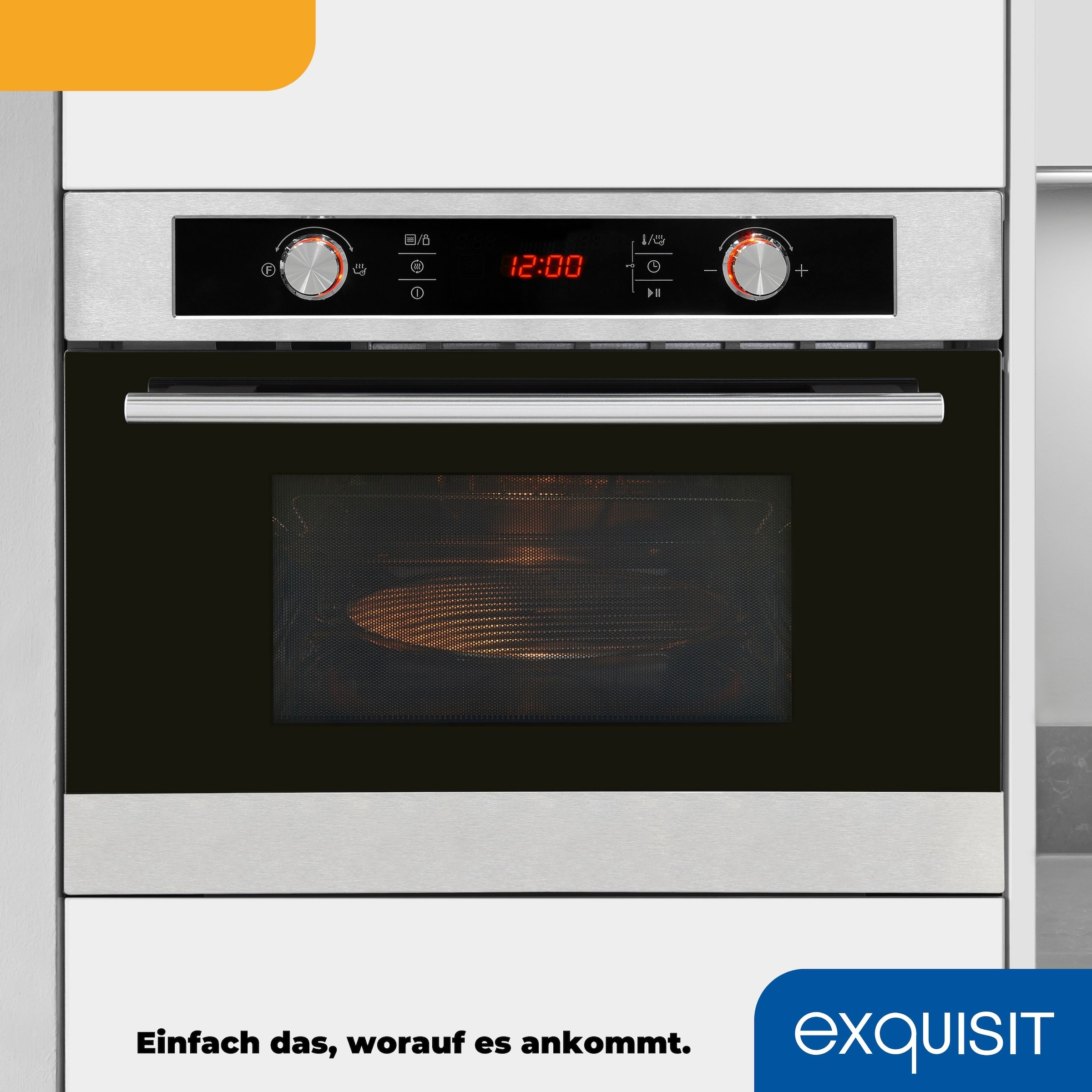 exquisit Einbau-Mikrowelle »EBM 4544 Hi« Mikrowelle 1650 W Egal ob Pizza, Gemüse oder Fleisch-perfekte Ergebnisse auf Knopfdruck