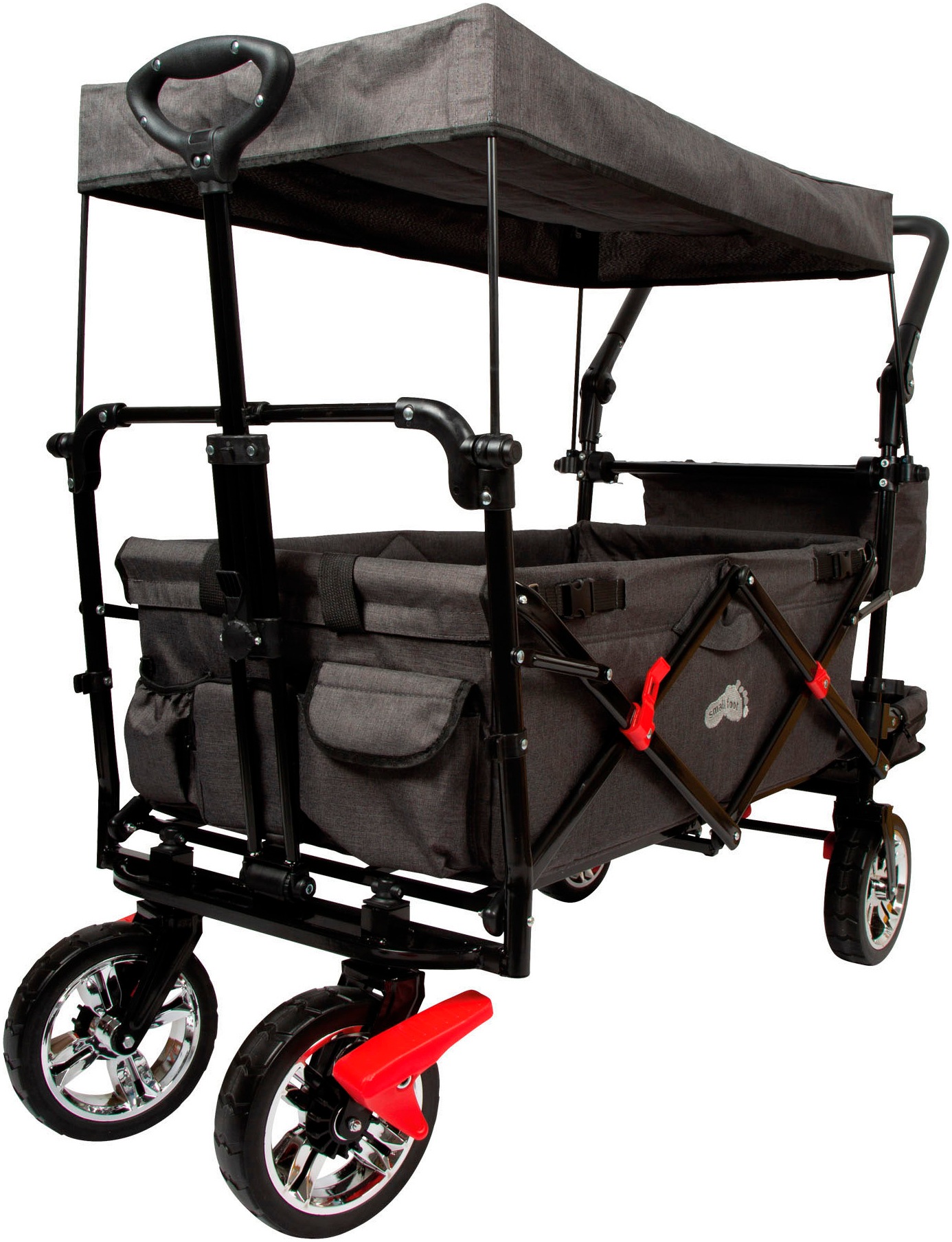 Small Foot Bollerwagen »Bollerwagen mit Dach« mit Regencover, faltbar