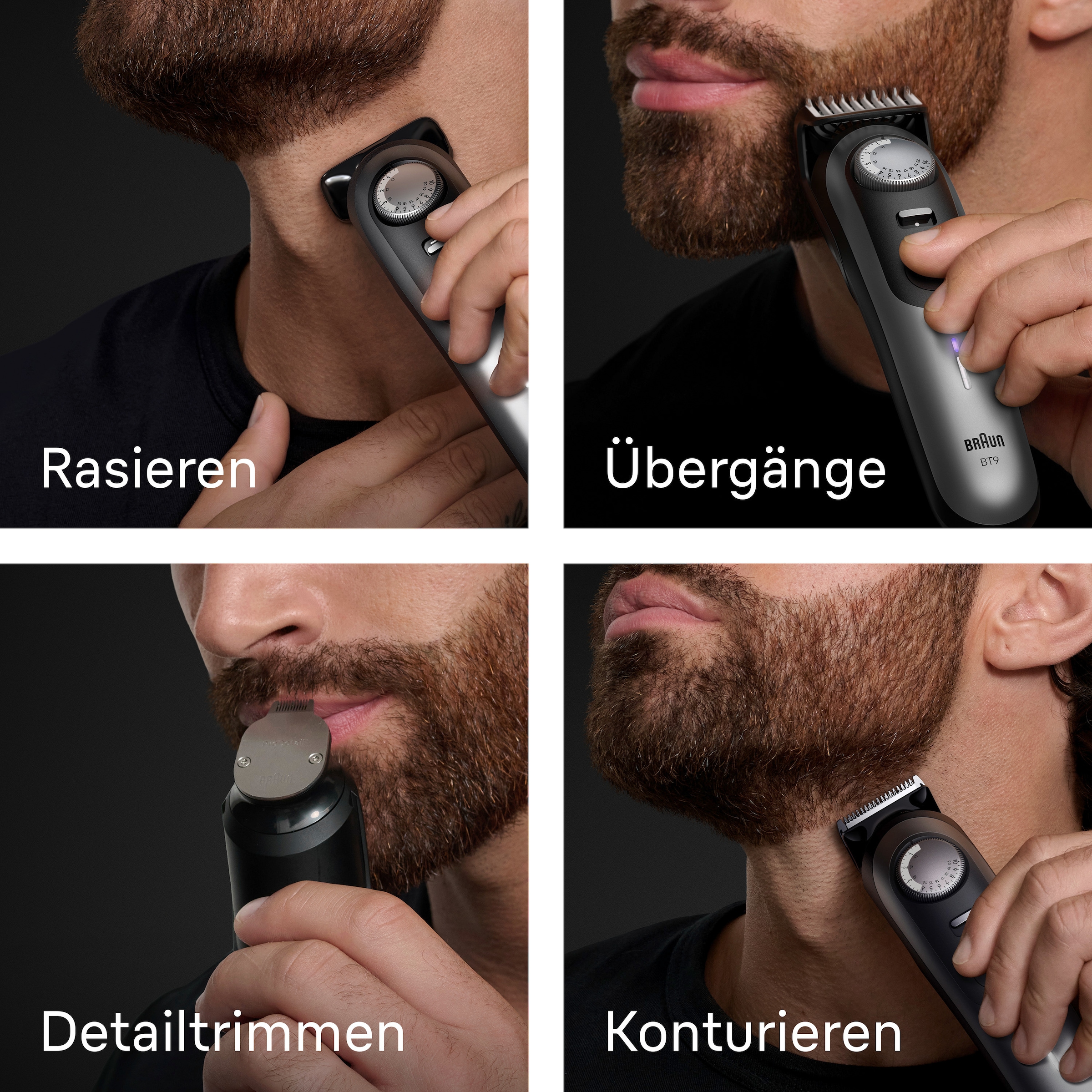 Braun Haarschneider »Series 9 BT9520 ARF1« 4 Aufsätze 7 Barber Tools, Power Boost, 180 Min Akku, 52 Längen, Wasserdicht