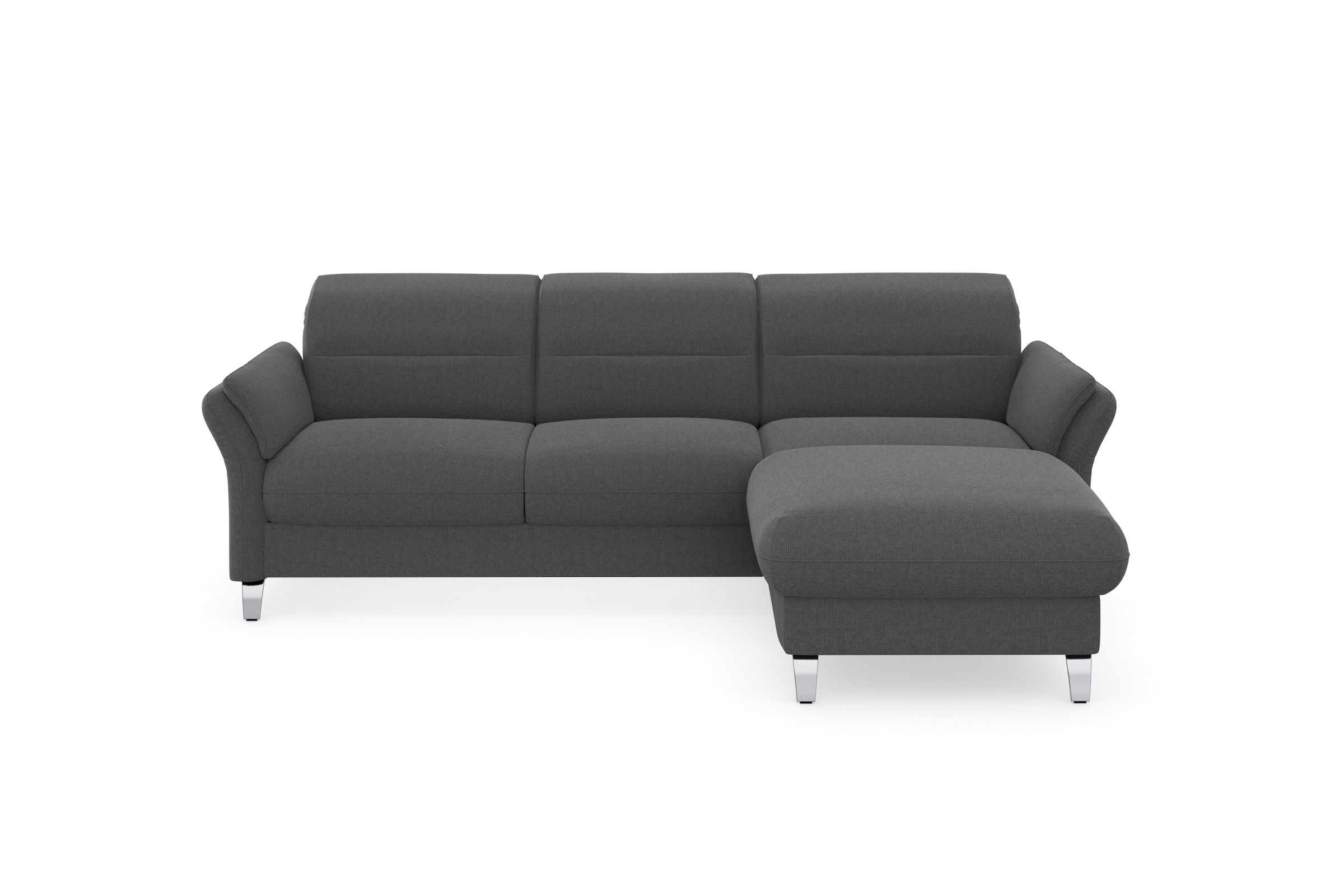sit&more Ecksofa »Grenoble L-Form mit Federkern«, wahlweise mit Bettfunktion, Bettkasten, Arm- und Kopfteilverstellung