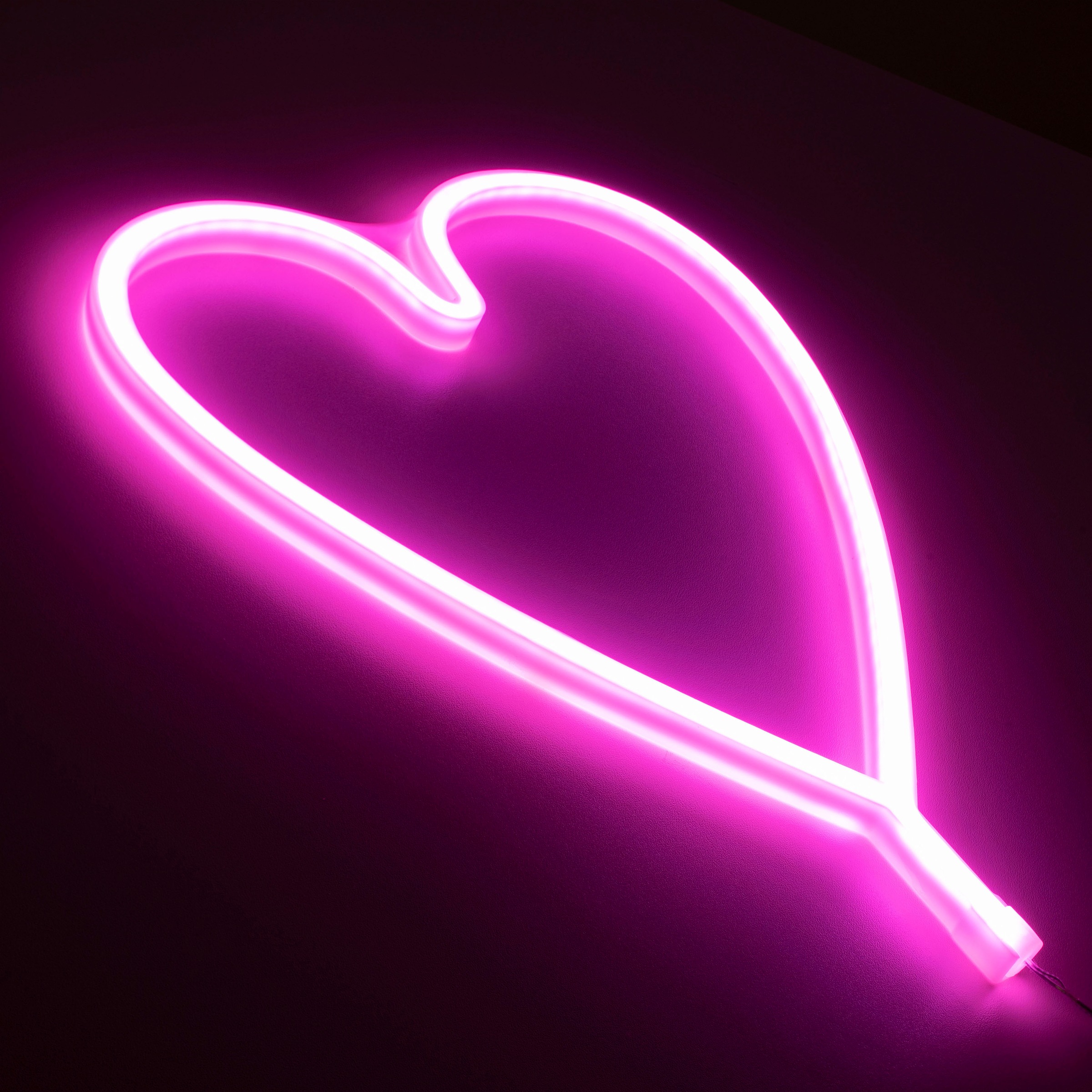 JUST LIGHT LED Wandleuchte »NEON-HERZ«, 1 flammig, Leuchtmittel LED-Board | LED fest integriert