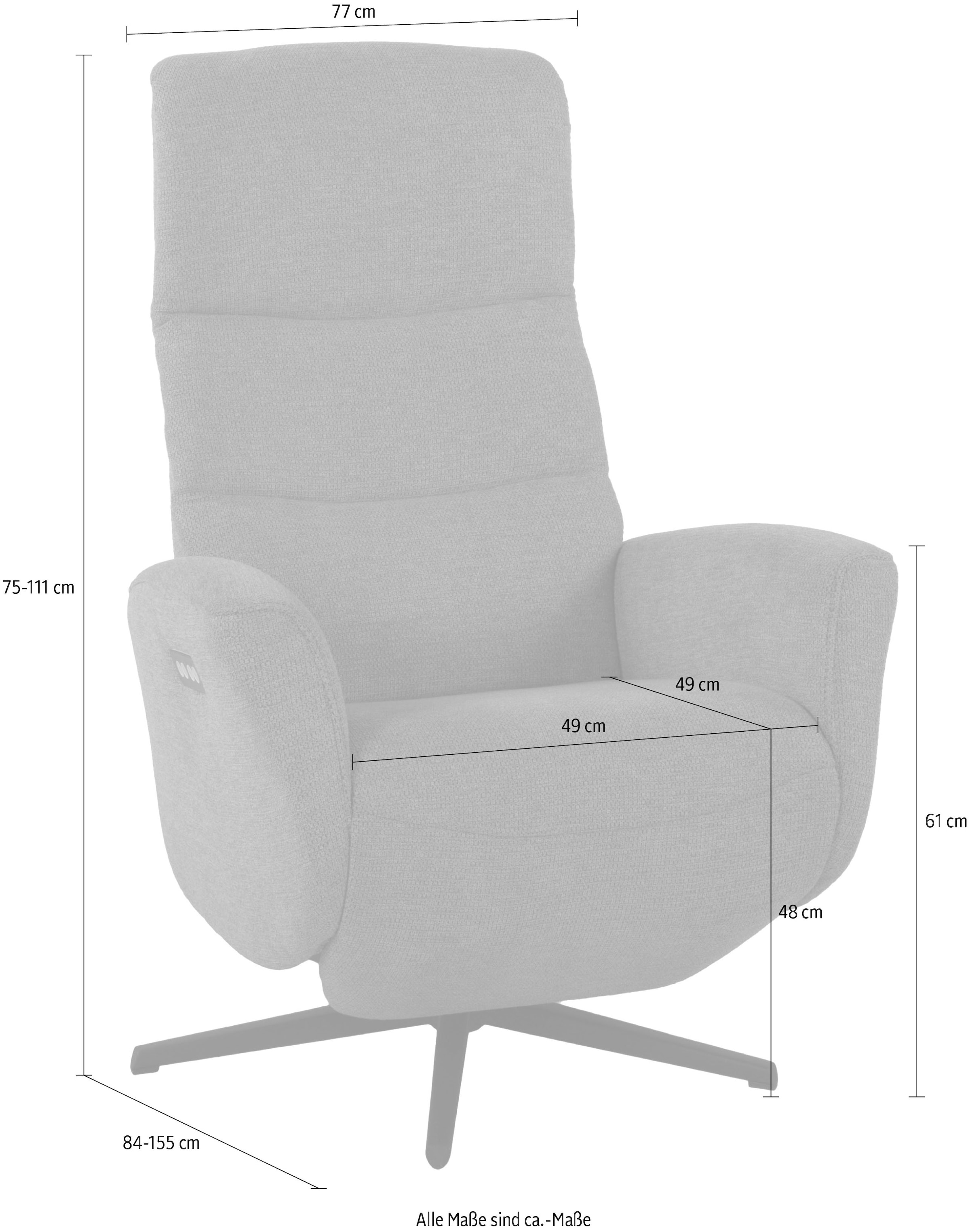 Duo Collection Relaxsessel »Genua« 1 Stk. tlg. mit 2 Motoren elektrisch verstellbar, drehbar