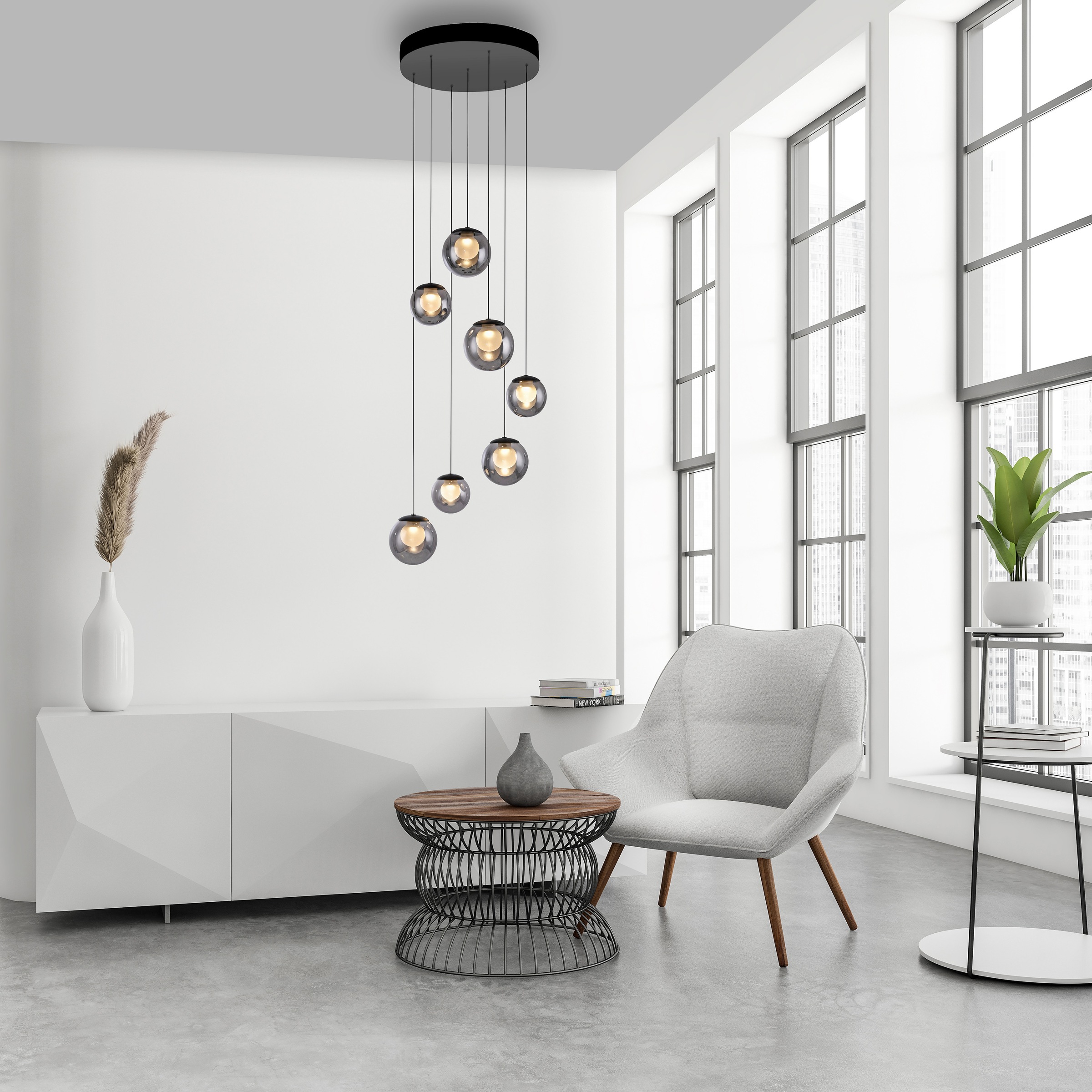 Neuhaus PURE LED Pendelleuchte »PURE Popup« LED-Board 1 Stk. warmweiß - kaltweiß Comfort Lift, CCT, dimmbar über Fernbedienung