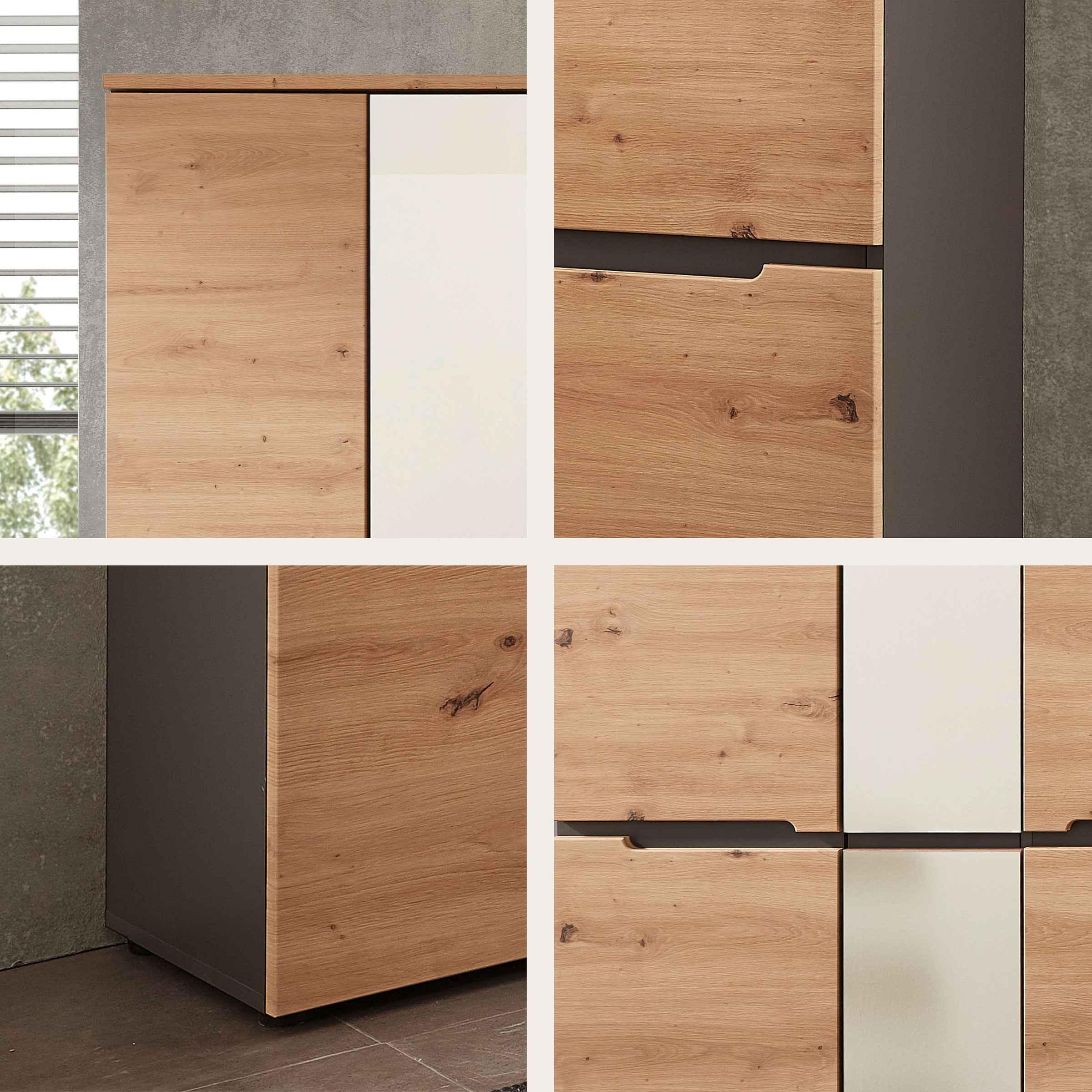 Innostyle Garderobenschrank »MEMPHIS, TOPSELLER!«, (), Artisan Eiche Optik, viel Stauraum