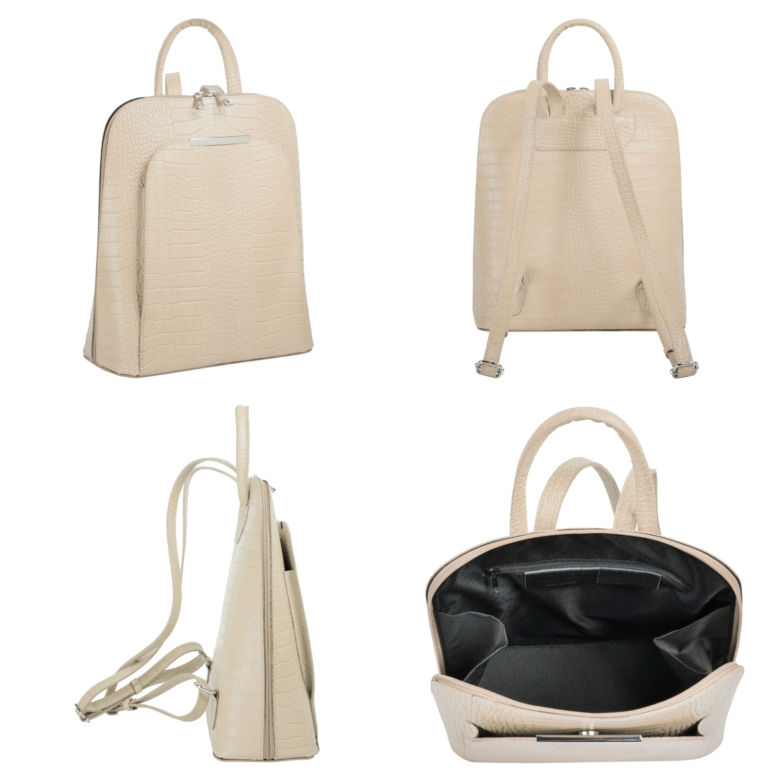 Cluty Cityrucksack, echt Leder, Made in Italy